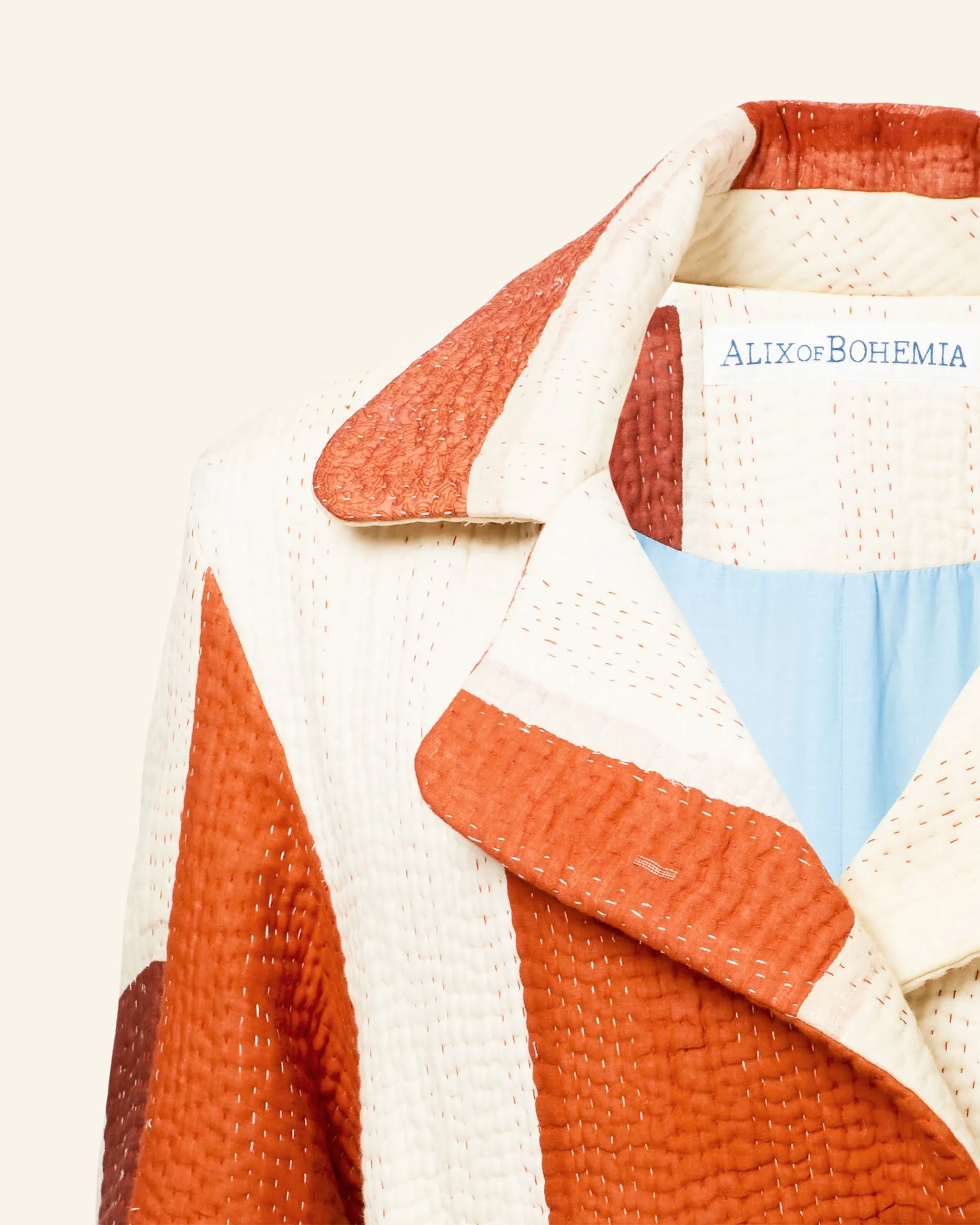 Officer Almond Kantha Coat sold by Alix of Bohemia product image thumbnail 4