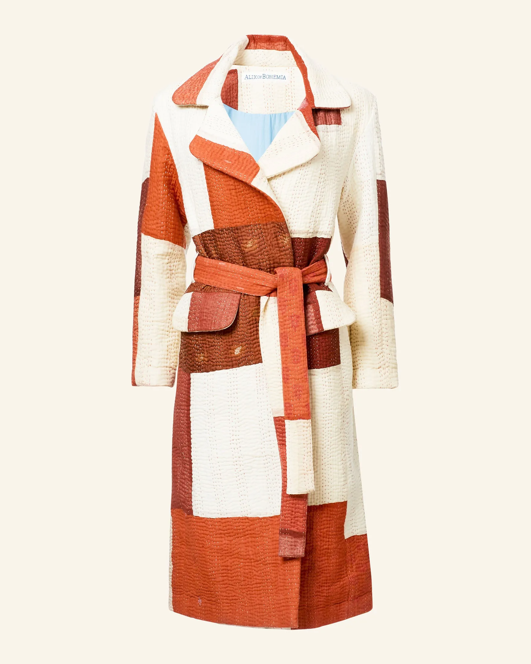 Officer Almond Kantha Coat sold by Alix of Bohemia product image thumbnail 5