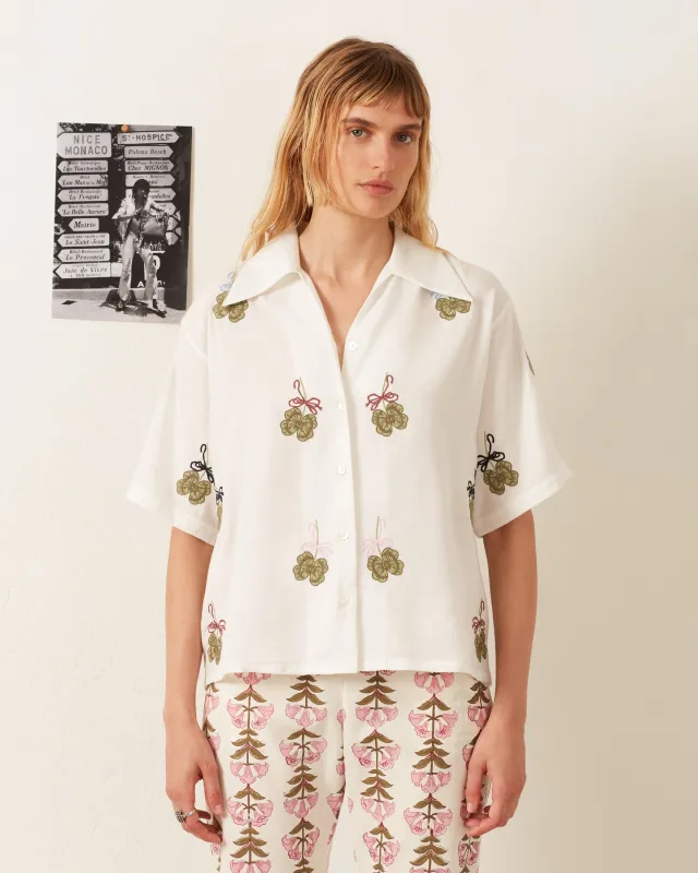 Stevie Lucky Clover Shirt made by Alix of Bohemia