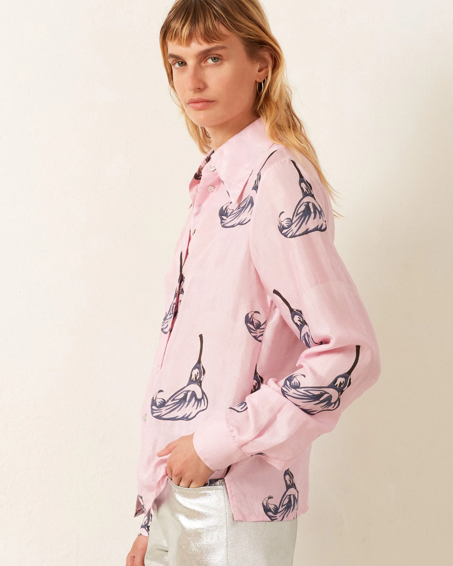 Dolly Pink Calla Lily Shirt sold by Alix of Bohemia product image thumbnail 3