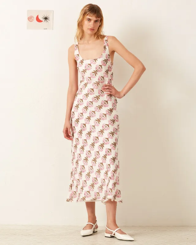 Adele Trumpet Lily Silk Dress sold by Alix of Bohemia