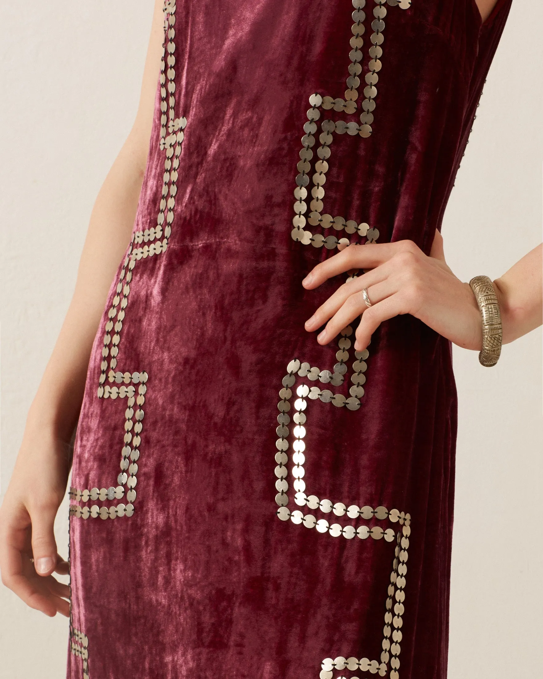 Adele Plum Velvet Dress sold by Alix of Bohemia product image thumbnail 2