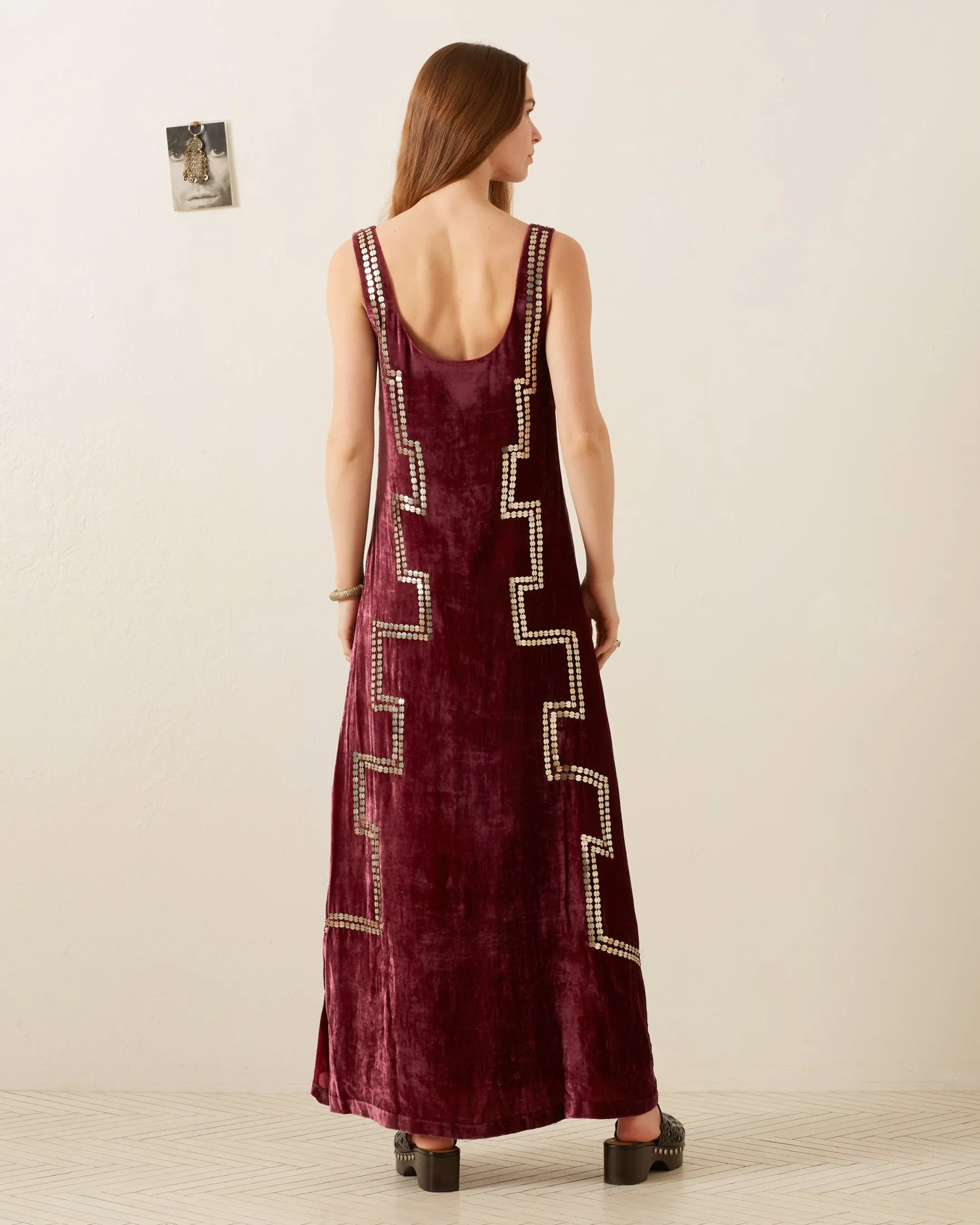 Adele Plum Velvet Dress sold by Alix of Bohemia product image thumbnail 3
