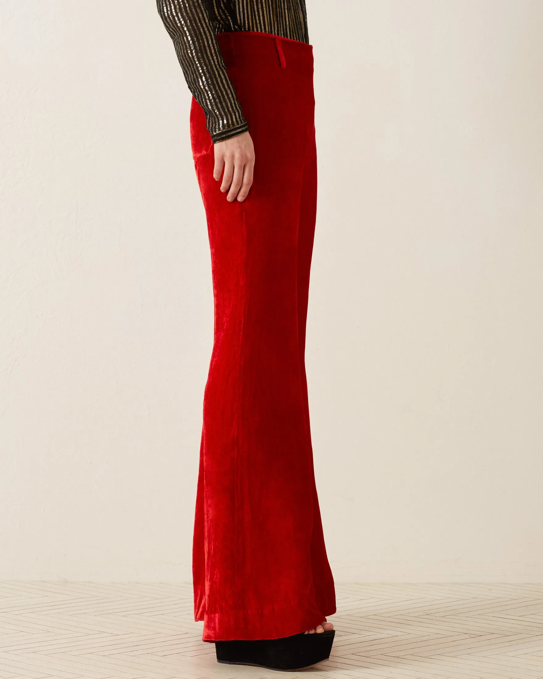 Charlie Cherry Velvet Pant sold by Alix of Bohemia product image thumbnail 3