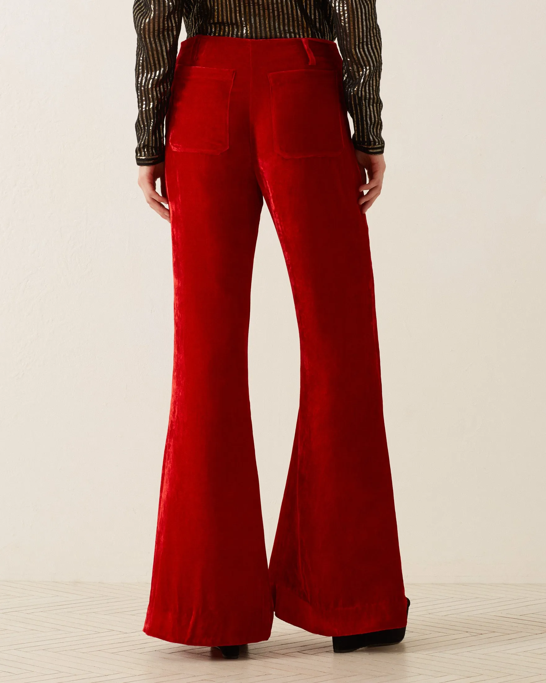 Charlie Cherry Velvet Pant sold by Alix of Bohemia product image thumbnail 5