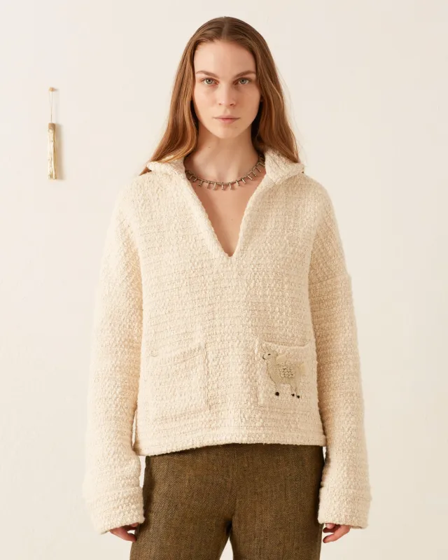 Allegra Pearl Boucle Top made by Alix of Bohemia