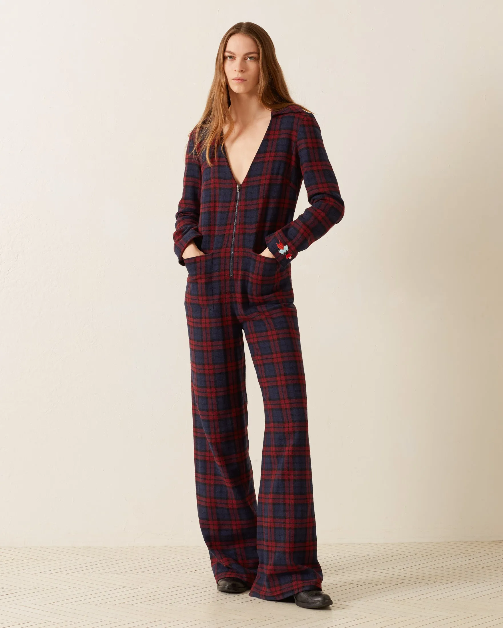 Louisa Berry Plaid Jumpsuit sold by Alix of Bohemia