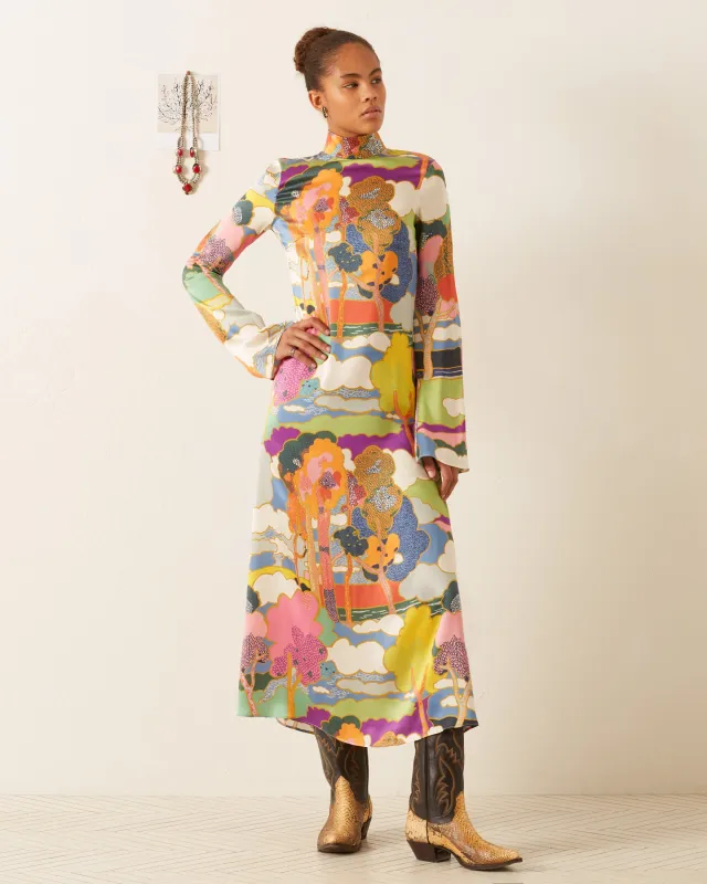 Nia Aurora Silk Dress made by Alix of Bohemia