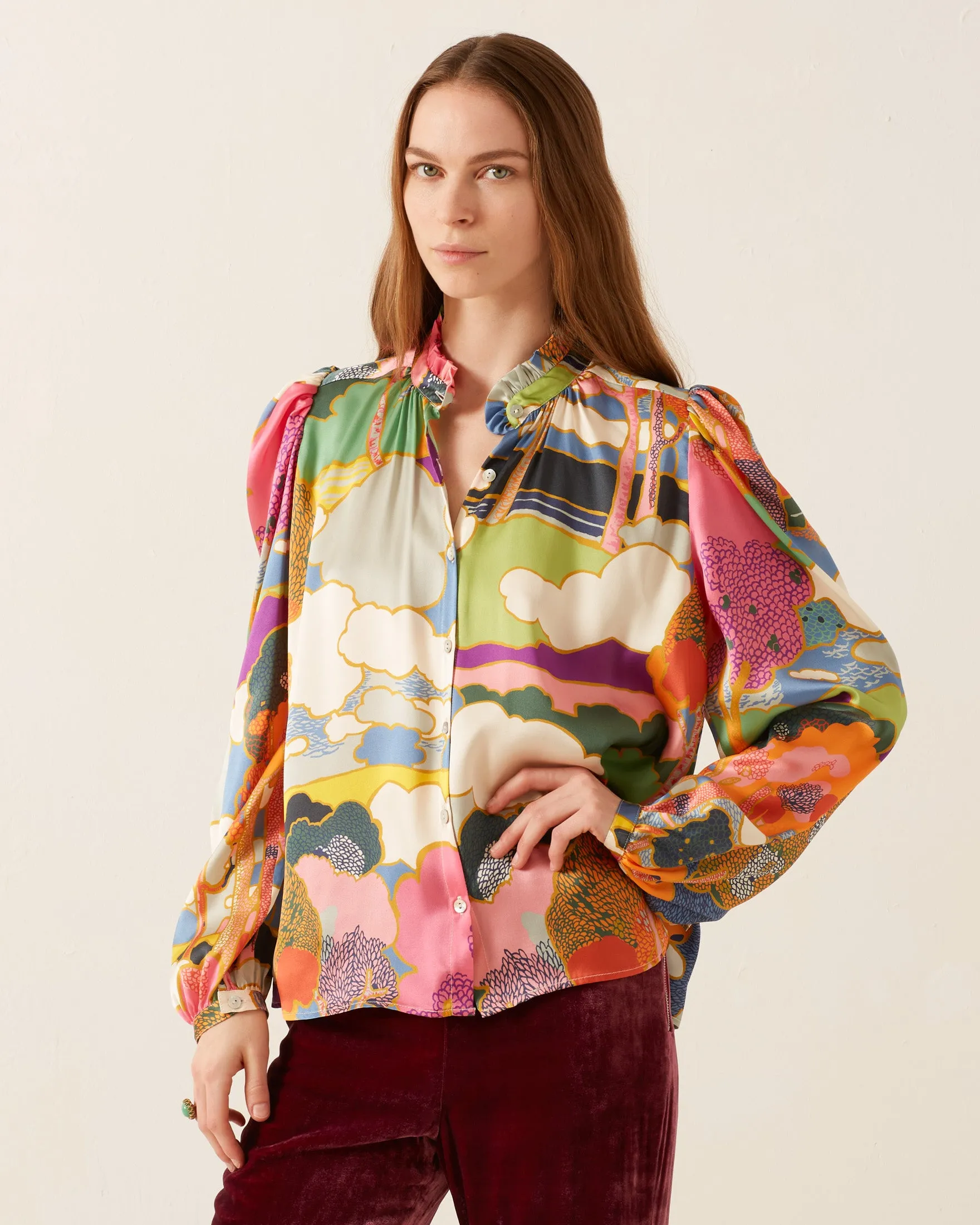 Annabel Aurora Silk Shirt sold by Alix of Bohemia