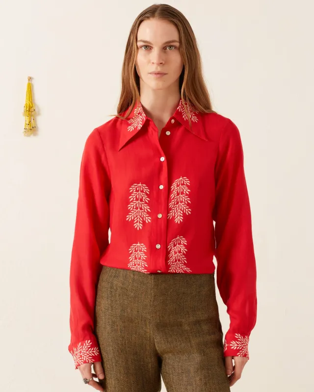 Dolly Cherry Mint Shirt made by Alix of Bohemia