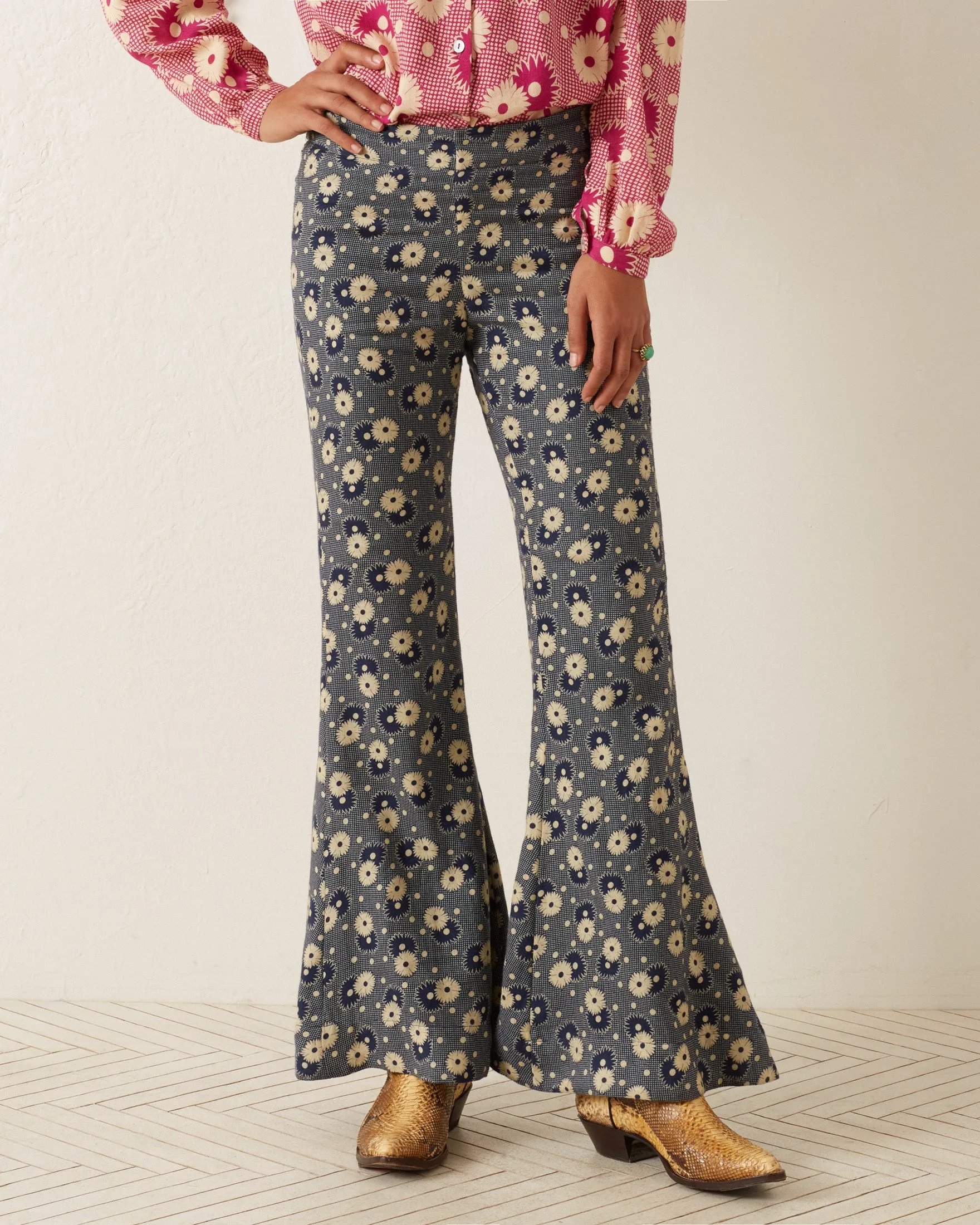 Farah Navy Daisy Pant sold by Alix of Bohemia