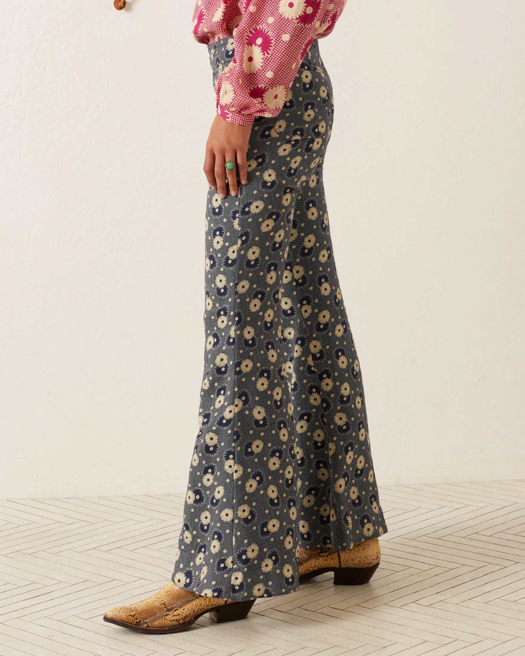 Farah Navy Daisy Pant sold by Alix of Bohemia product image thumbnail 3