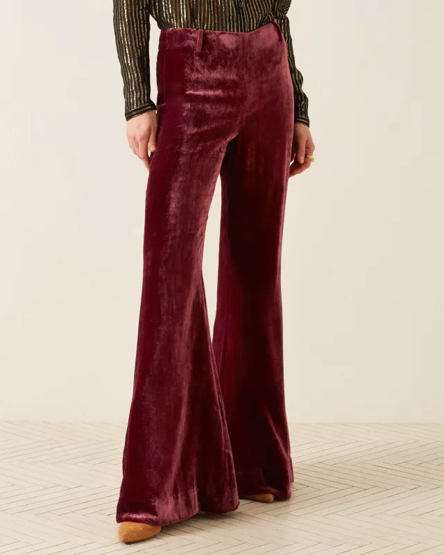Charlie Plum Velvet Pant made by Alix of Bohemia