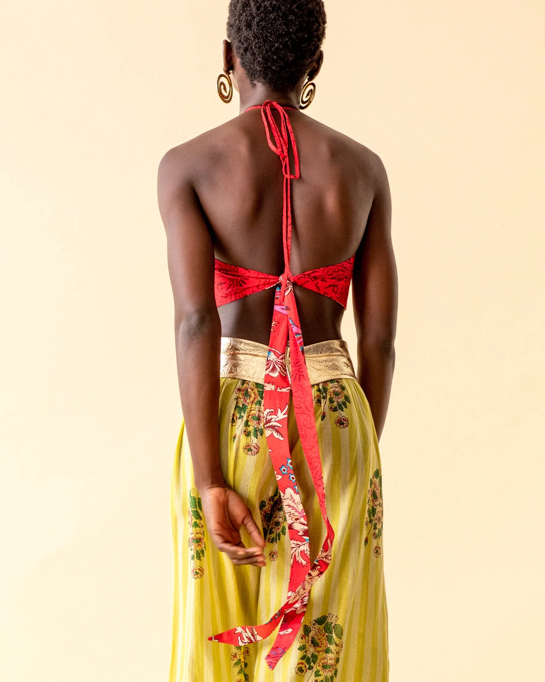Marmi Rosy Red Tie Top sold by Alix of Bohemia product image thumbnail 2