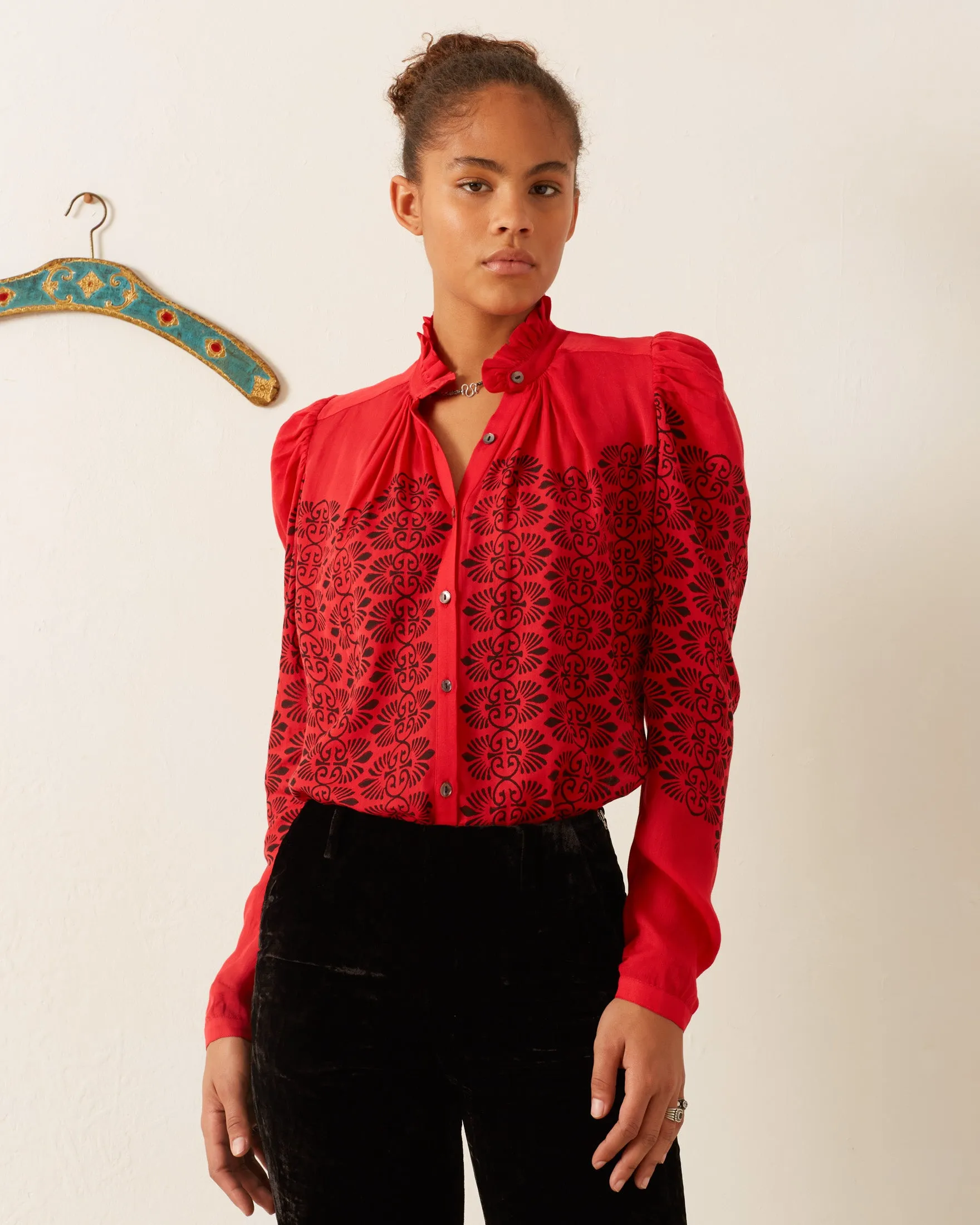 Artemis Cherry Trellis Shirt sold by Alix of Bohemia product image thumbnail 2