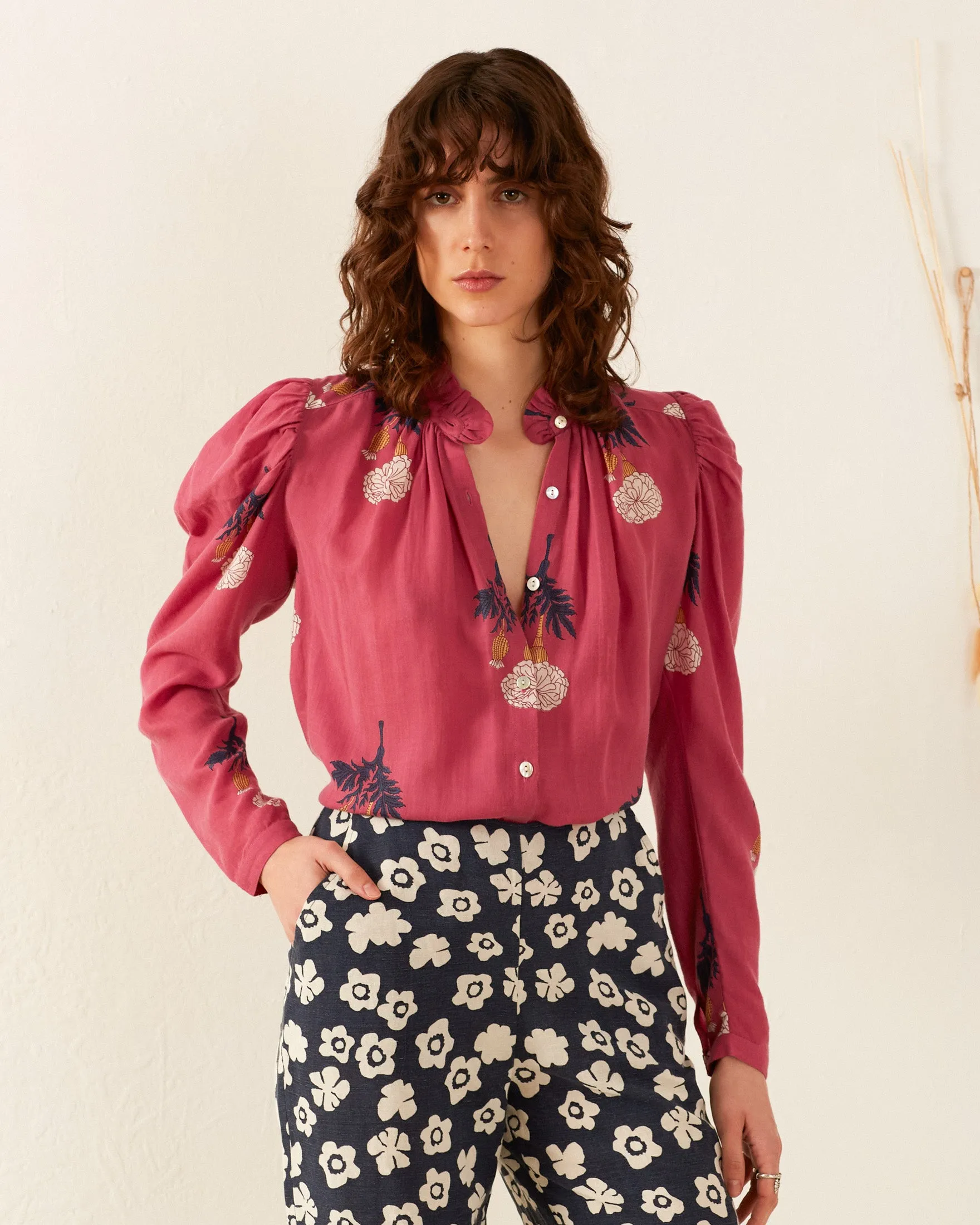 Arte Hibiscus Rose Shirt sold by Alix of Bohemia product image thumbnail 2