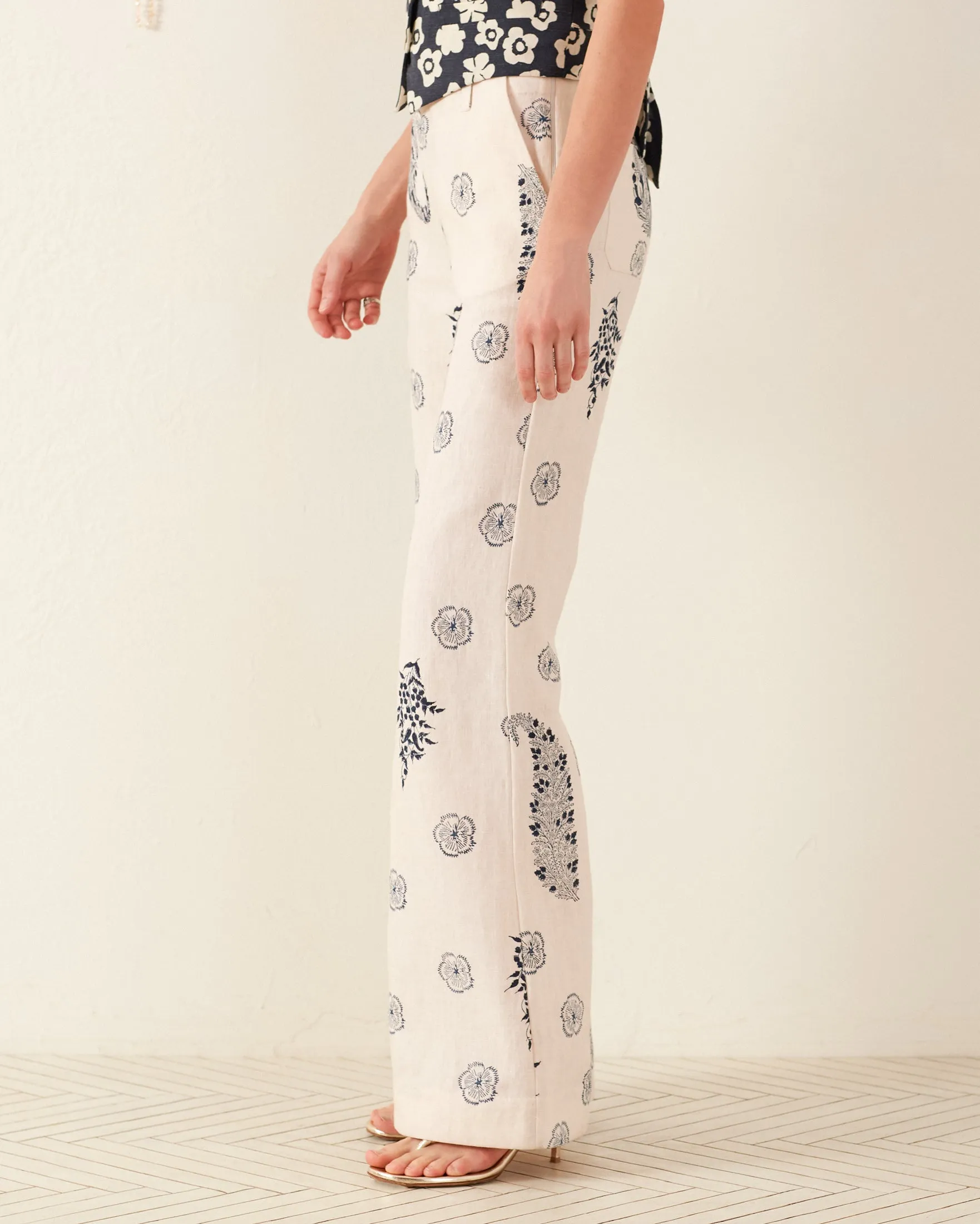 Charlie Porcelain Linen Pant sold by Alix of Bohemia product image thumbnail 3