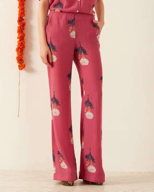 Charlie Hibiscus Rose Pant made by Alix of Bohemia