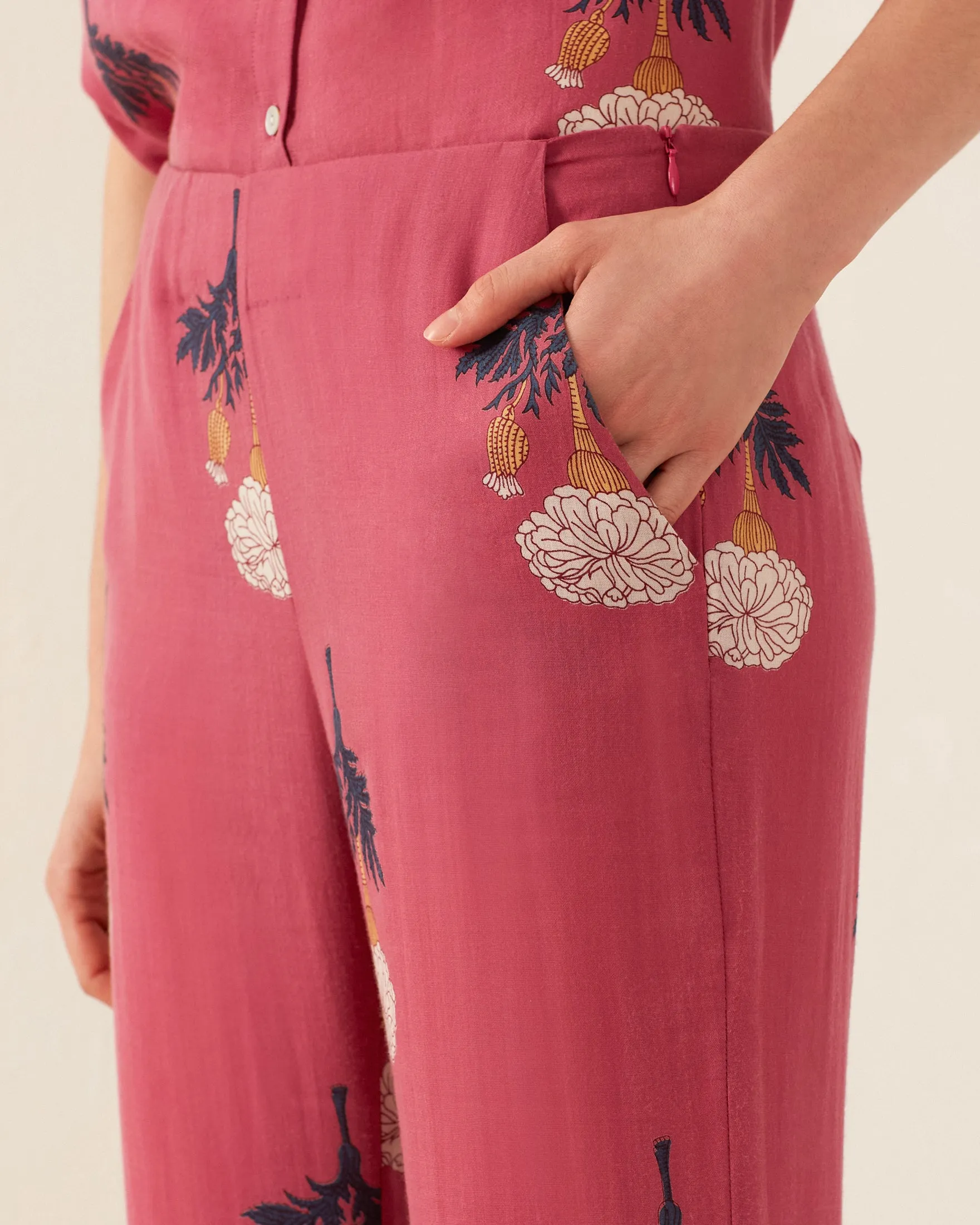 Charlie Hibiscus Rose Pant sold by Alix of Bohemia product image thumbnail 3