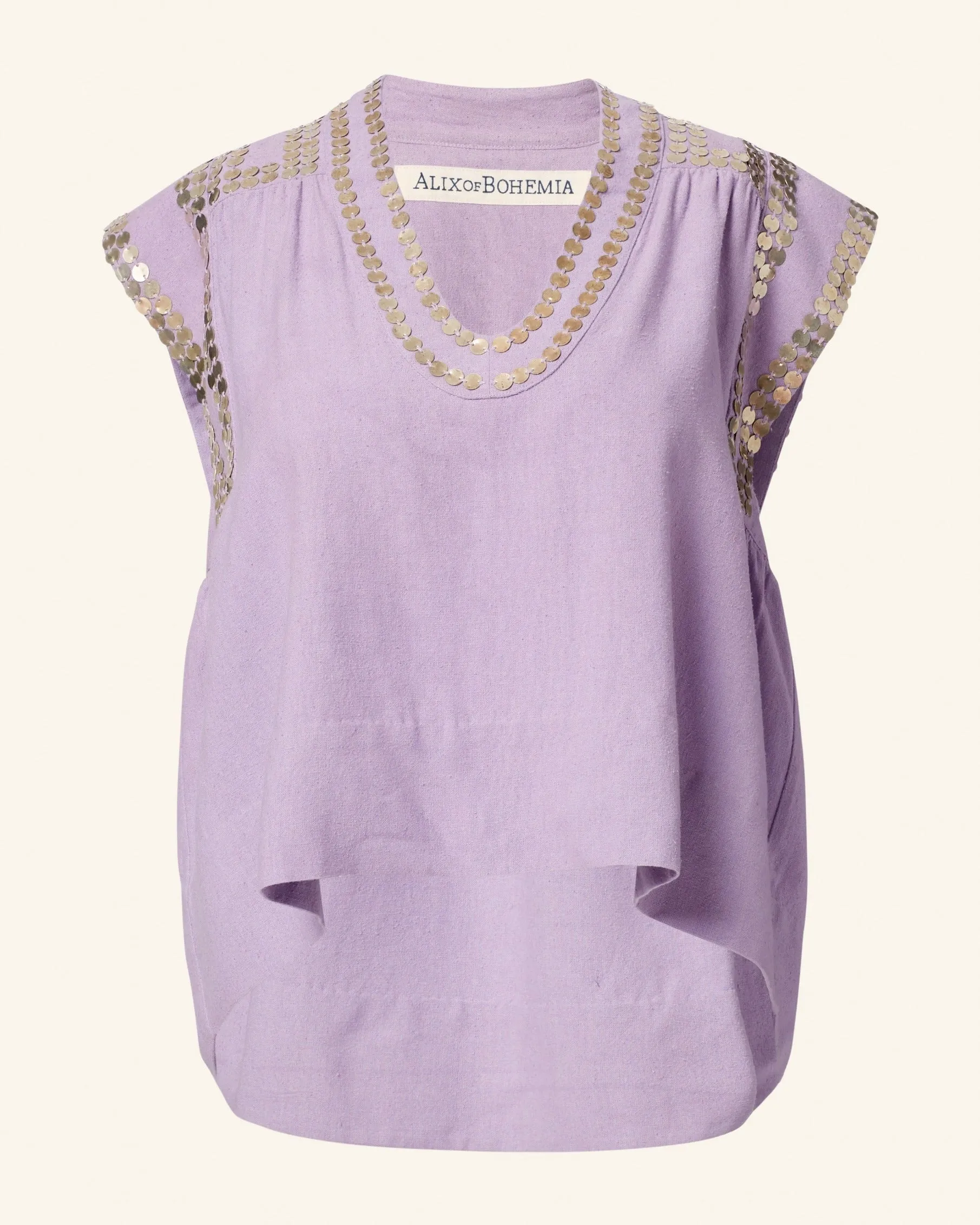 Nehru Lavender Coin Top sold by Alix of Bohemia product image thumbnail 2