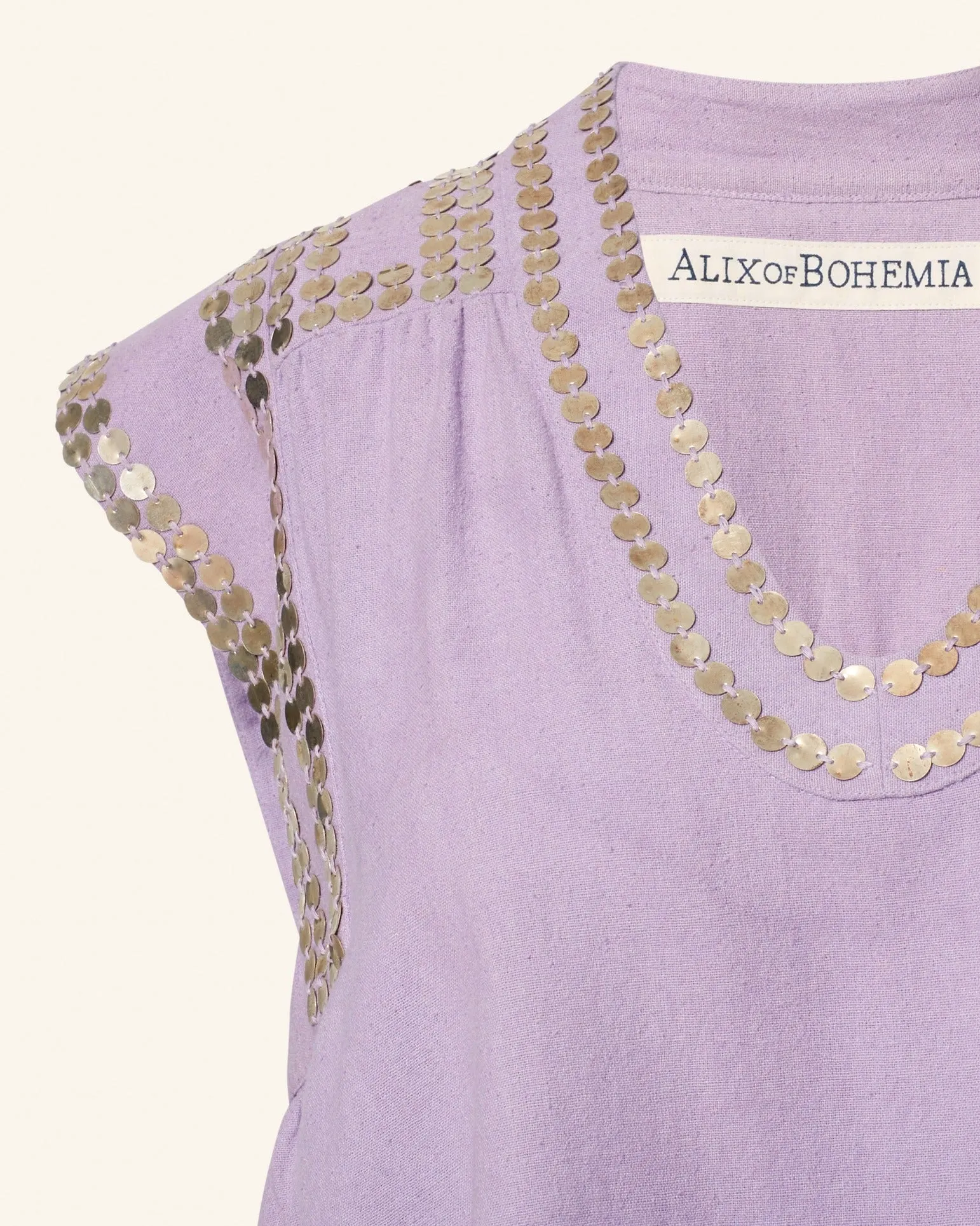 Nehru Lavender Coin Top sold by Alix of Bohemia product image thumbnail 3