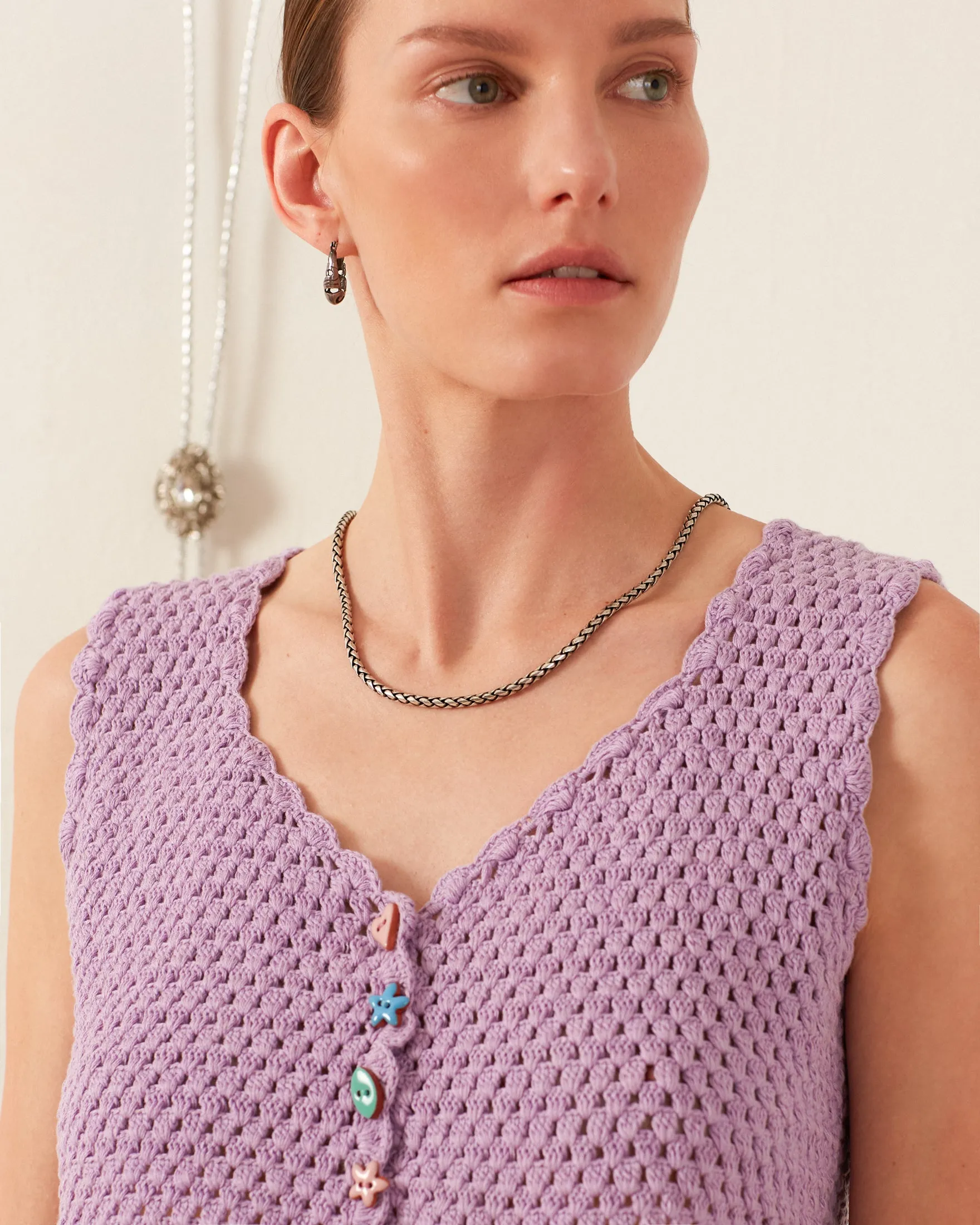 Ludi Lavender Crochet Top sold by Alix of Bohemia product image thumbnail 4
