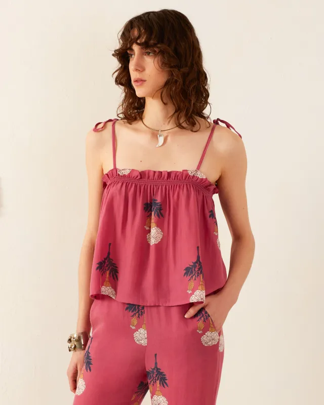 Lila Hibiscus Rose Top made by Alix of Bohemia