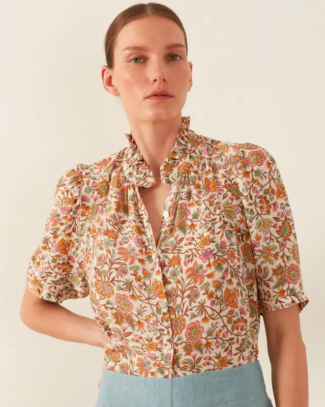 Winn Garden Party Silk Shirt sold by Alix of Bohemia