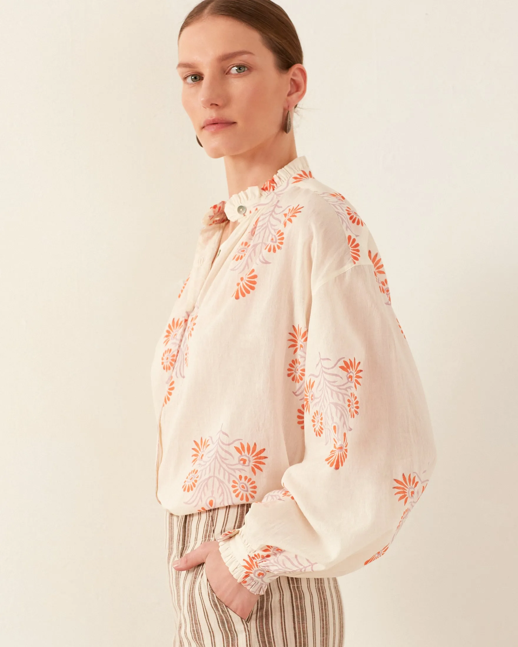 Poet Papaya Aster Blouse sold by Alix of Bohemia product image thumbnail 2