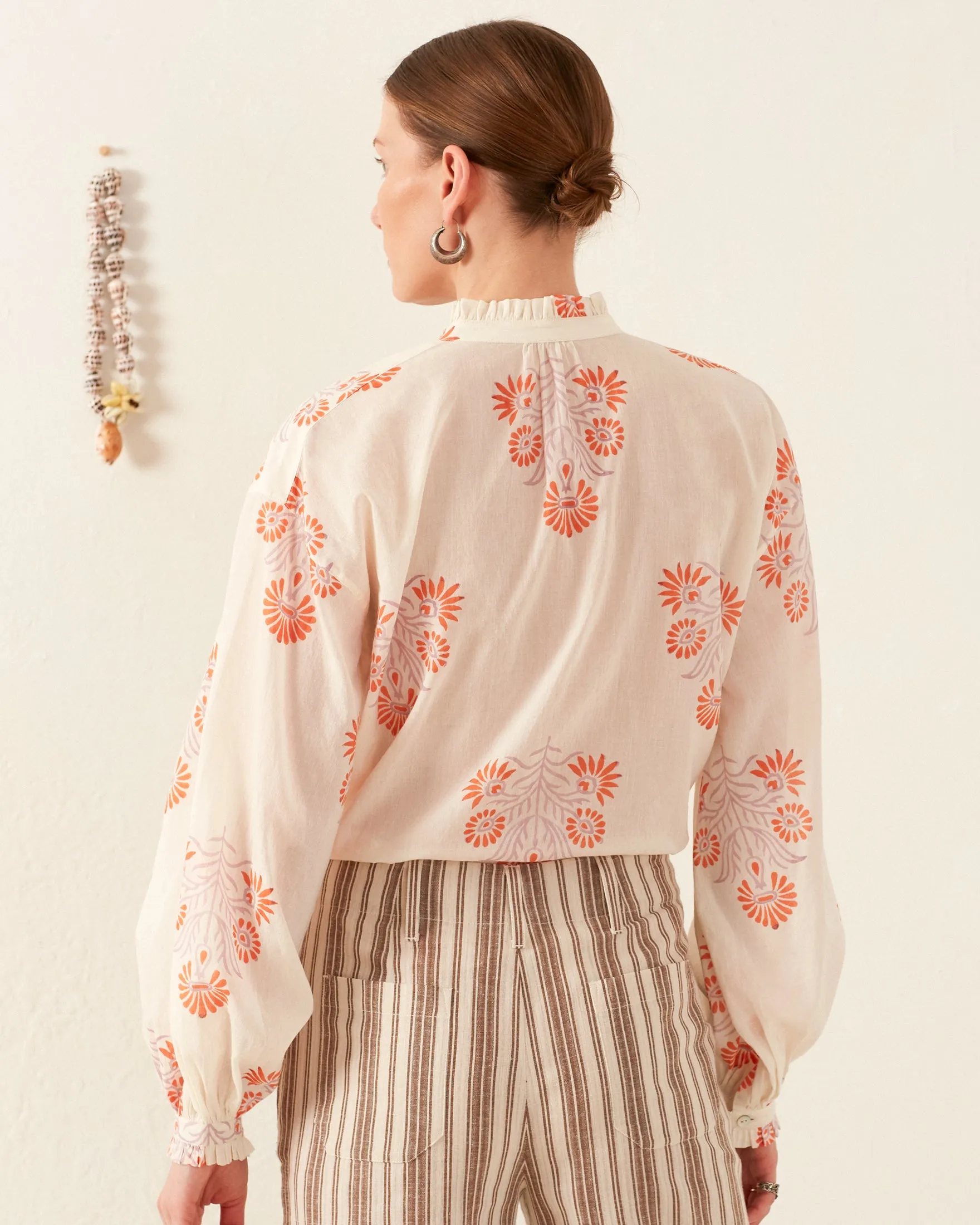 Poet Papaya Aster Blouse sold by Alix of Bohemia product image thumbnail 3