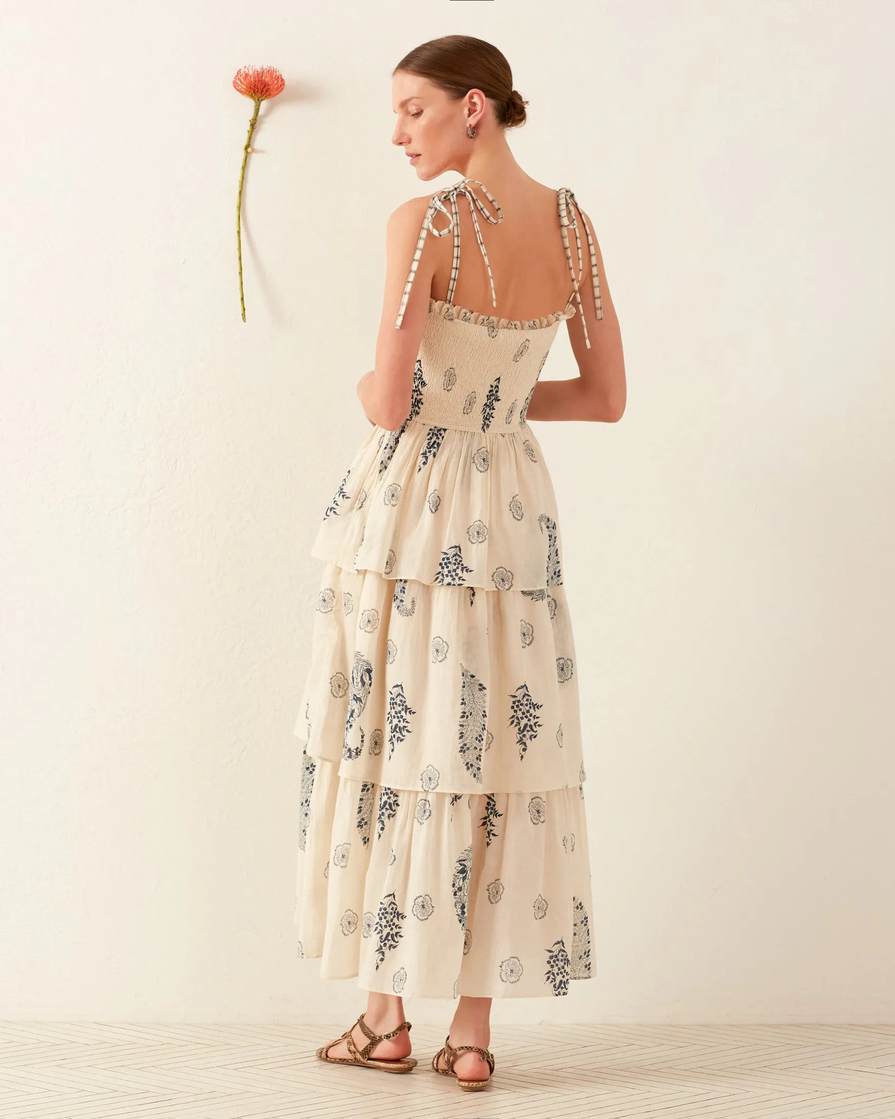 Kaia Porcelain Tier Dress sold by Alix of Bohemia product image thumbnail 5