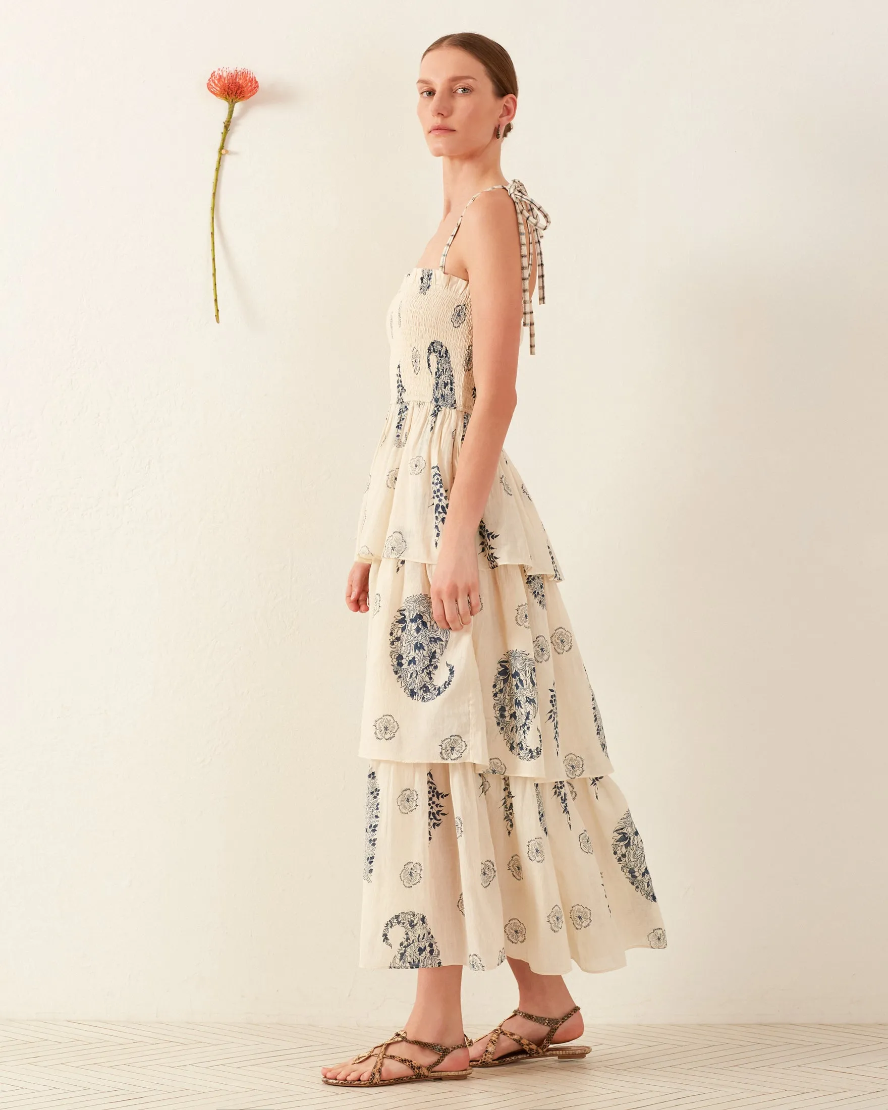 Kaia Porcelain Tier Dress sold by Alix of Bohemia product image thumbnail 3