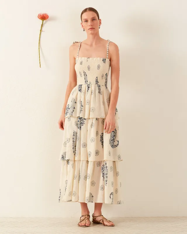 Kaia Porcelain Tier Dress made by Alix of Bohemia