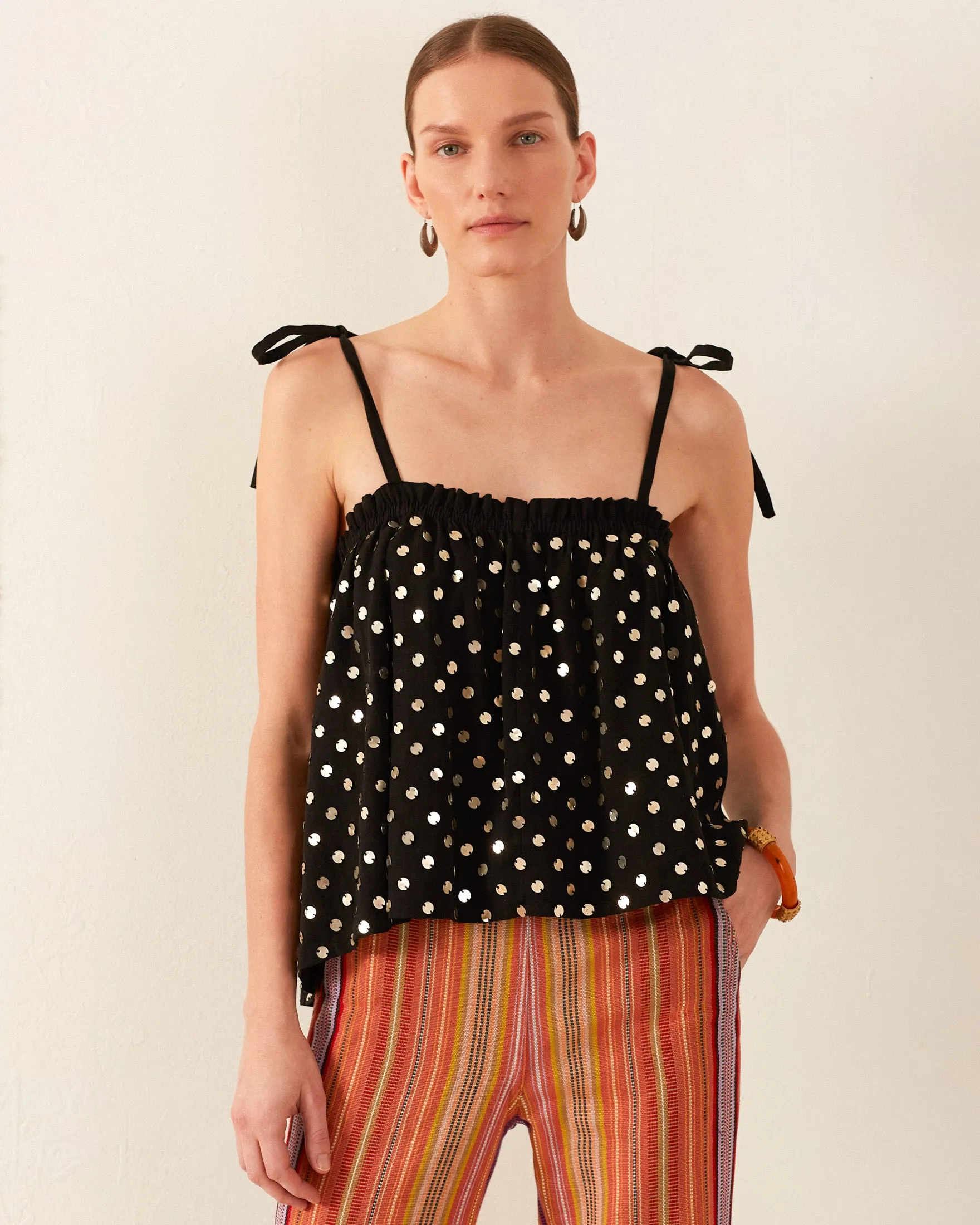 Lila Night Sky Coin Top sold by Alix of Bohemia