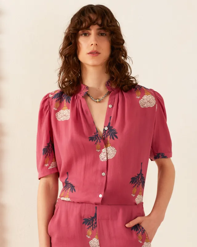 Winn Hibiscus Rose Shirt sold by Alix of Bohemia