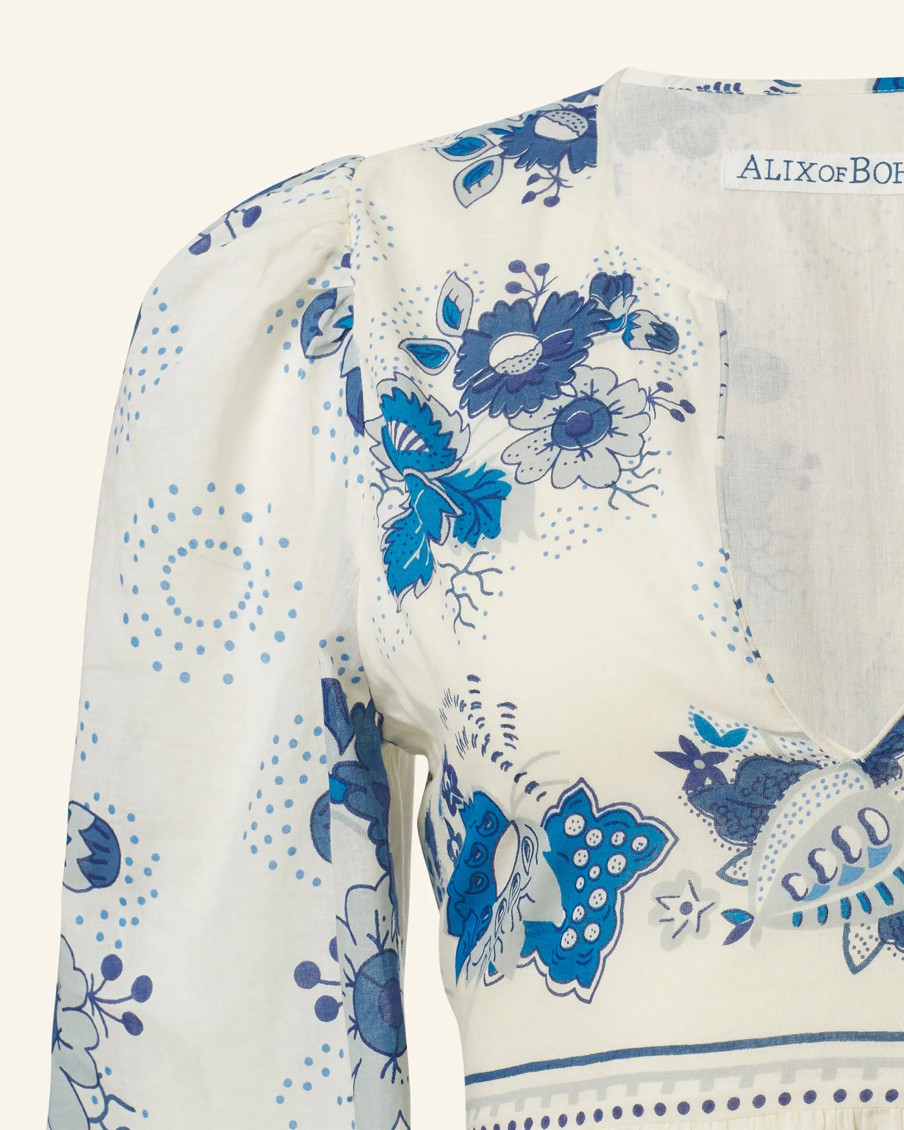 Winifred Blue China Panel Dress sold by Alix of Bohemia product image thumbnail 3