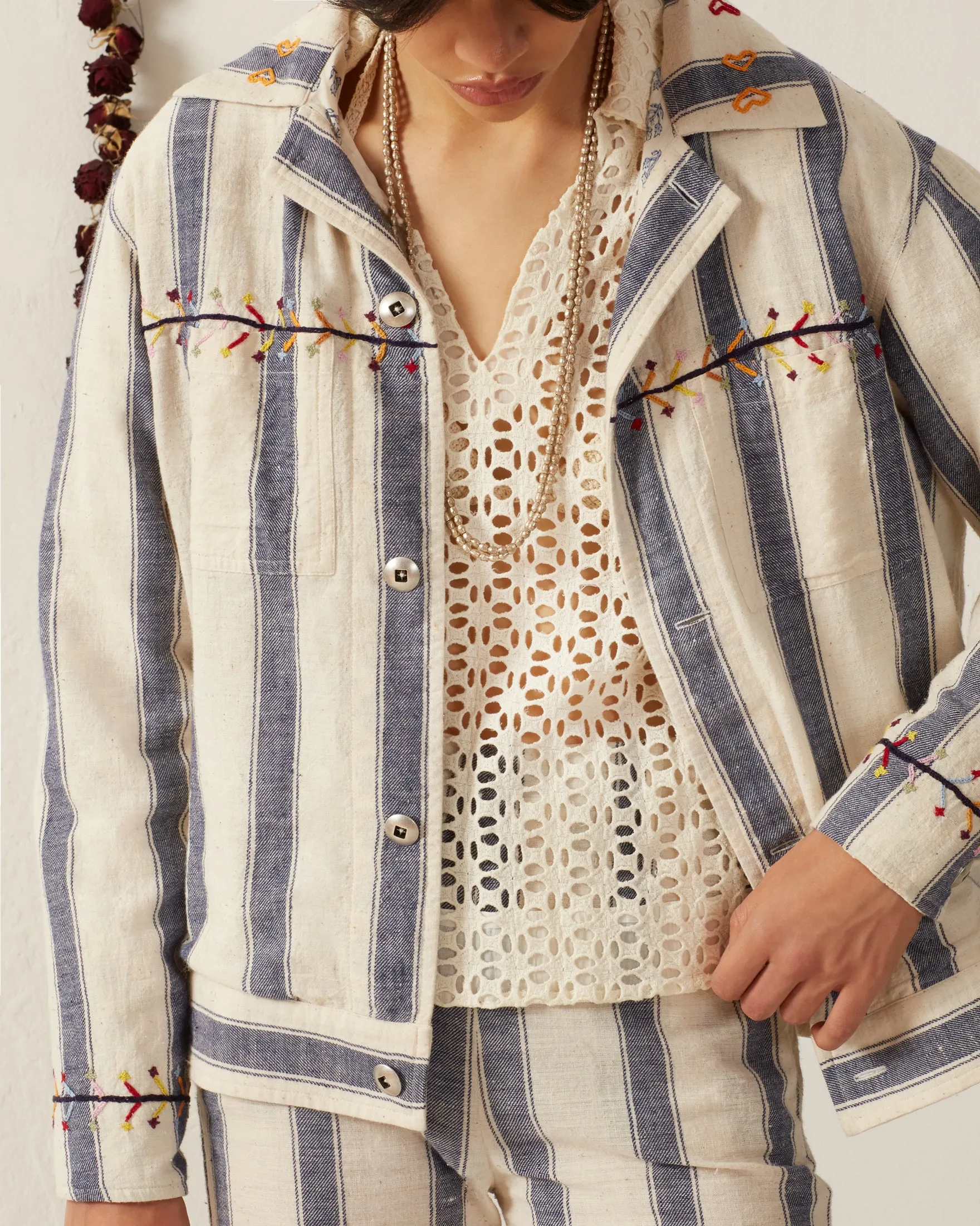 Seba Arrow Stripe Jacket sold by Alix of Bohemia product image thumbnail 3