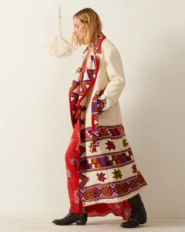 Penelope Tiger Eye Blanket Trench made by Alix of Bohemia