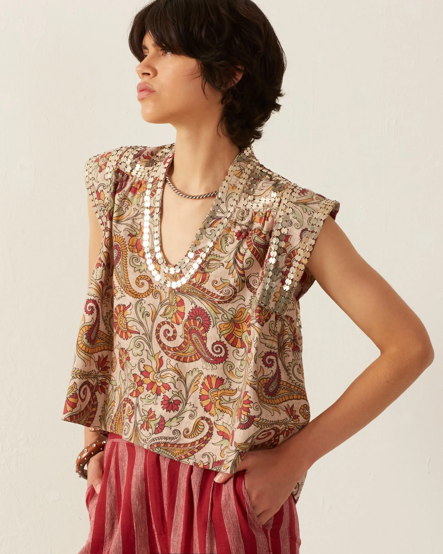Nehru Silver Terra Top sold by Alix of Bohemia