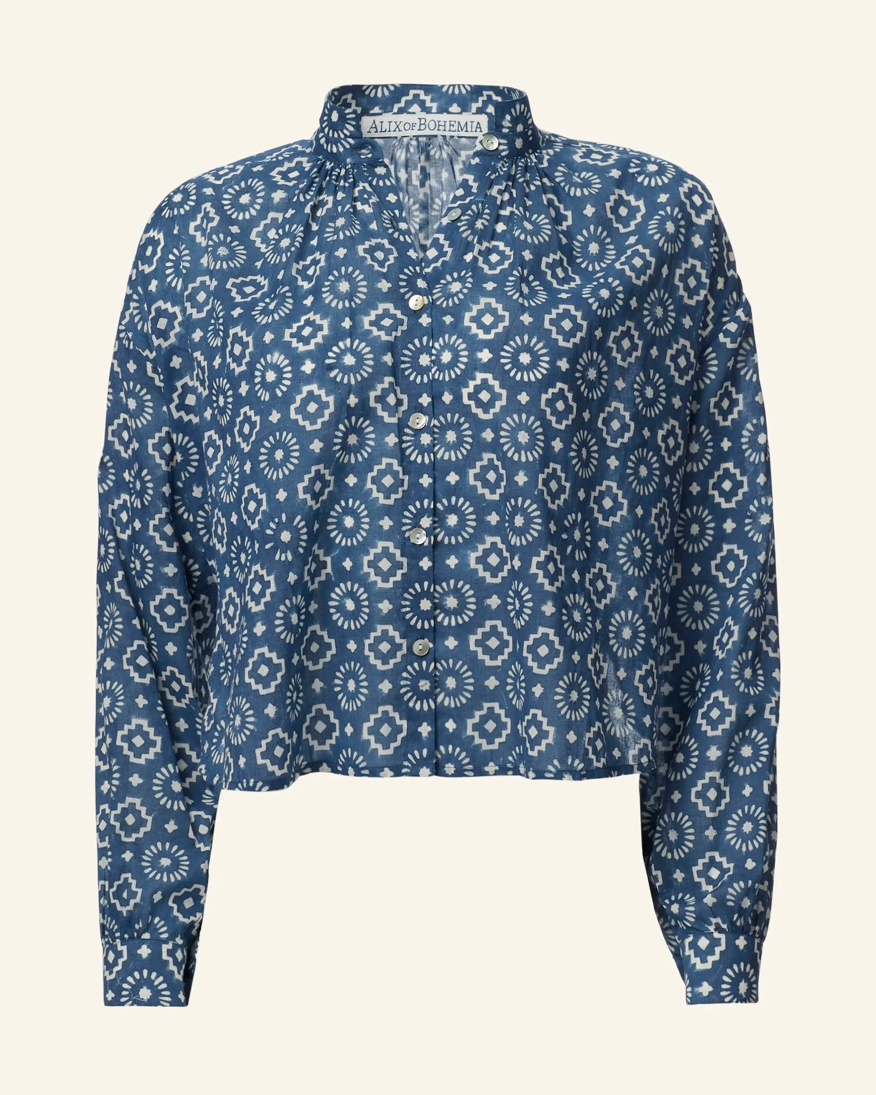 Kiki Indigo Mosaic Shirt sold by Alix of Bohemia product image thumbnail 2