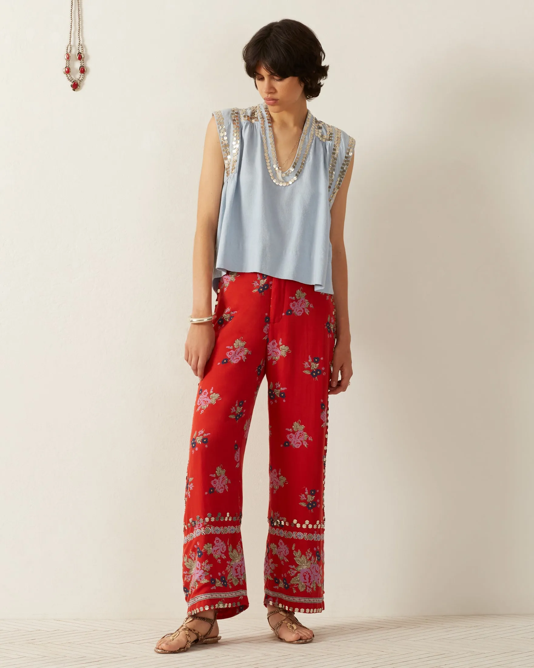 Nehru Silver Sky Top sold by Alix of Bohemia product image thumbnail 4