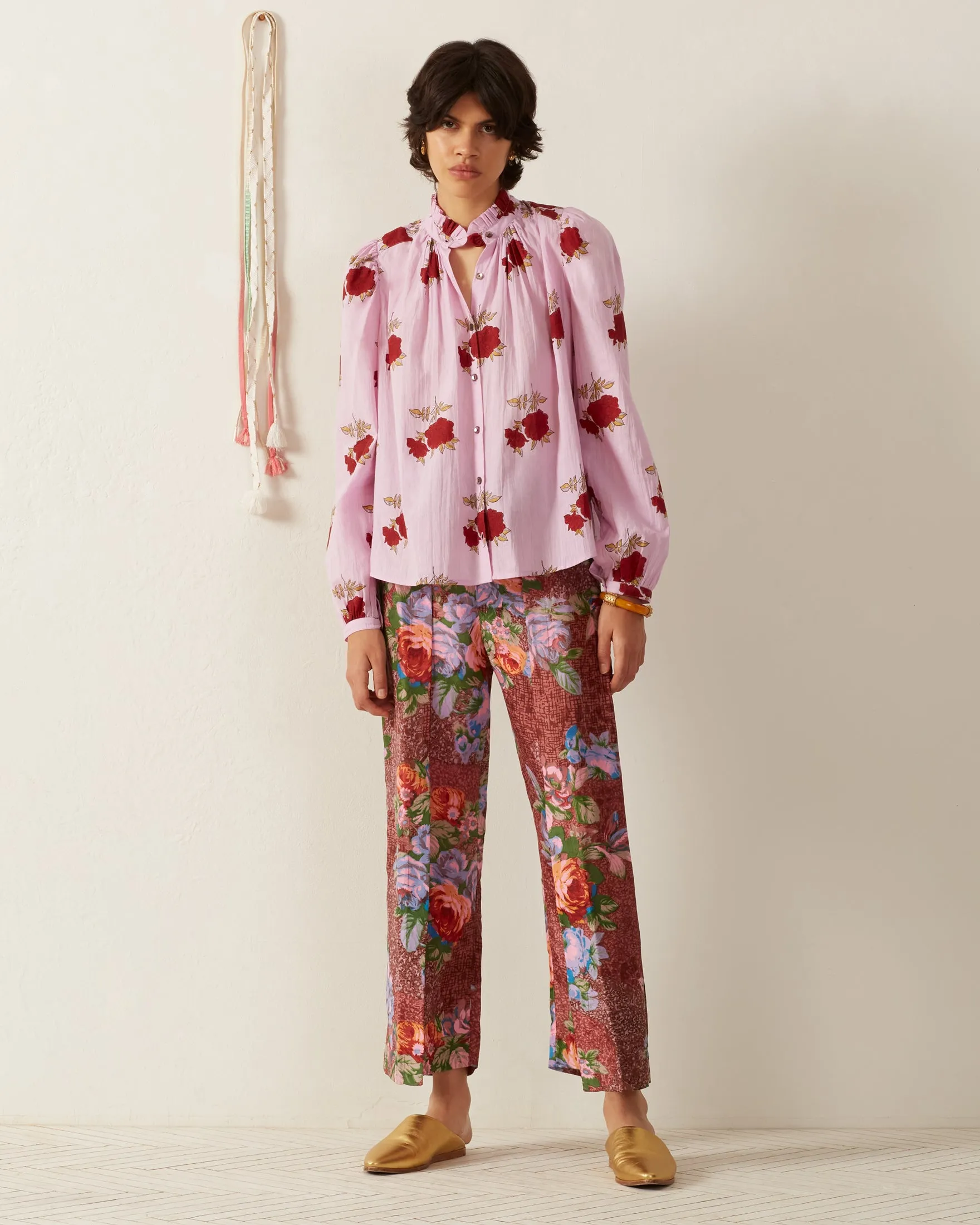 Annabel Ruby Rosette Shirt sold by Alix of Bohemia product image thumbnail 3