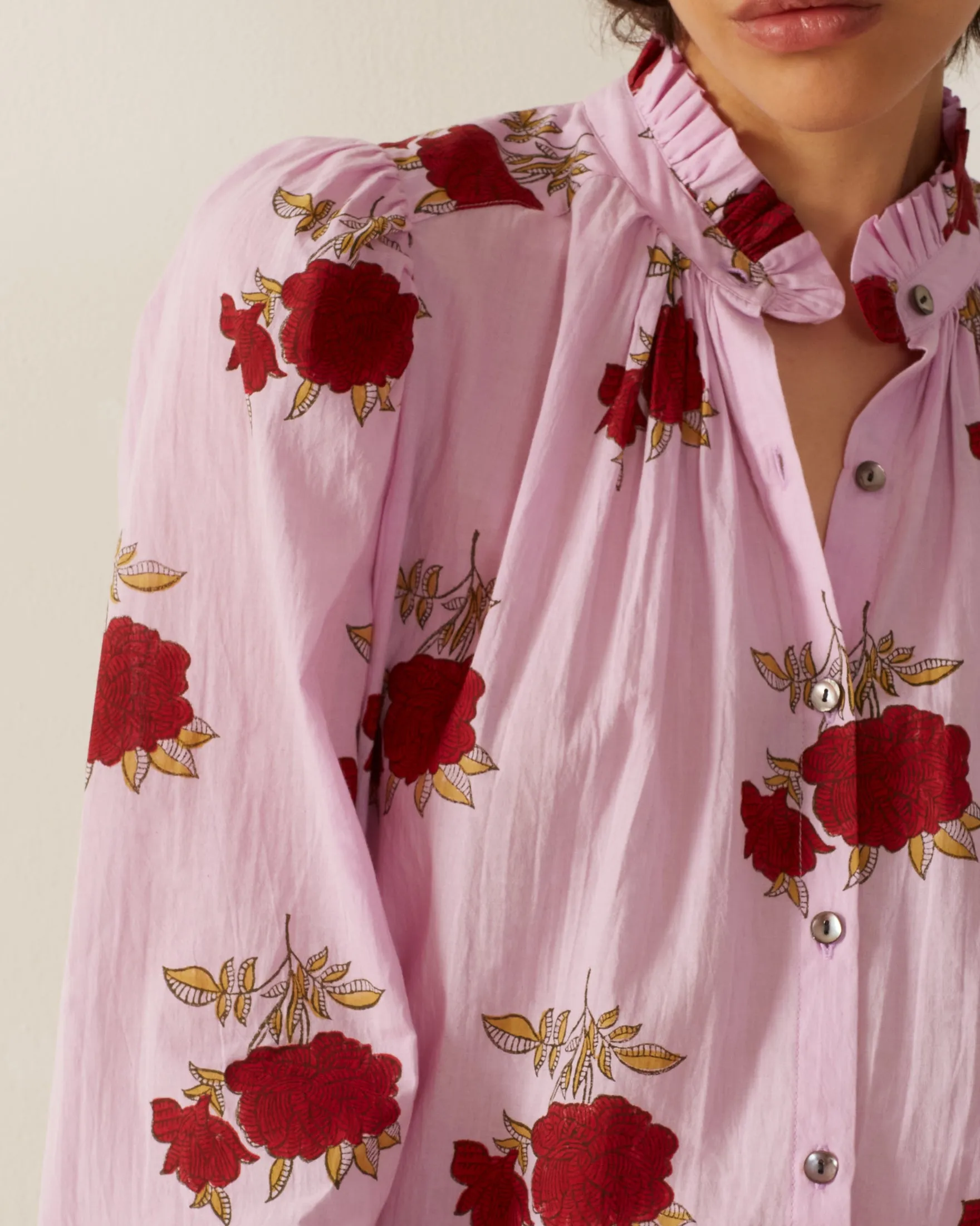 Annabel Ruby Rosette Shirt sold by Alix of Bohemia product image thumbnail 5