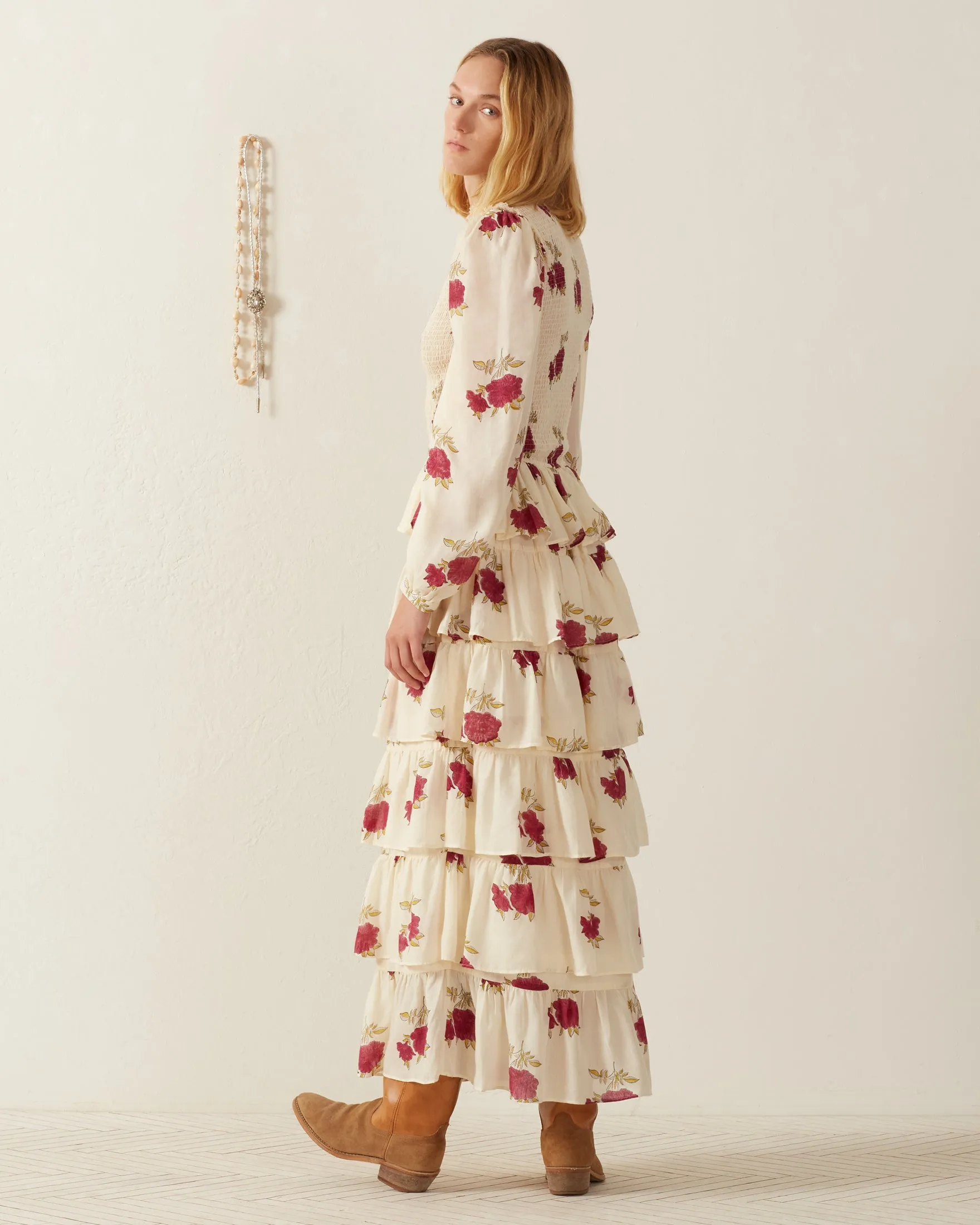 Shelby Cerise Rosette Dress sold by Alix of Bohemia product image thumbnail 4