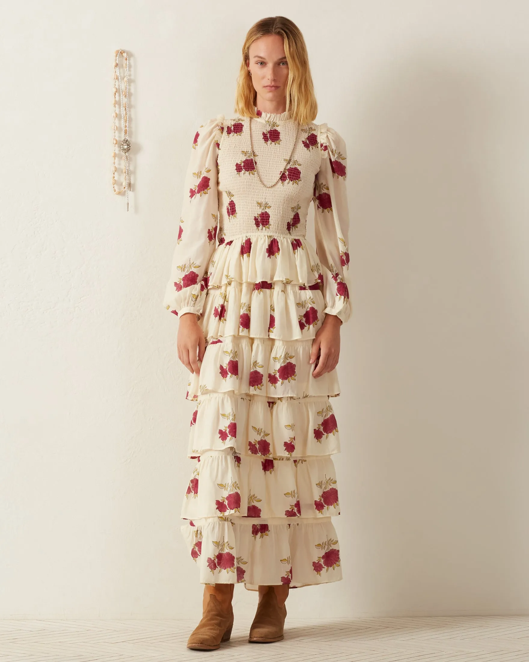 Shelby Cerise Rosette Dress sold by Alix of Bohemia product image thumbnail 3