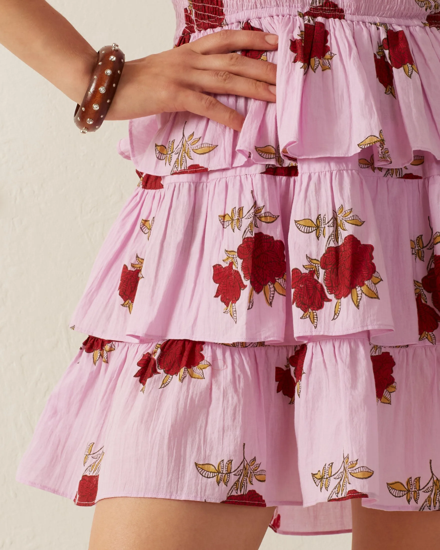 Cabana Ruby Rosette Short Dress sold by Alix of Bohemia product image thumbnail 4