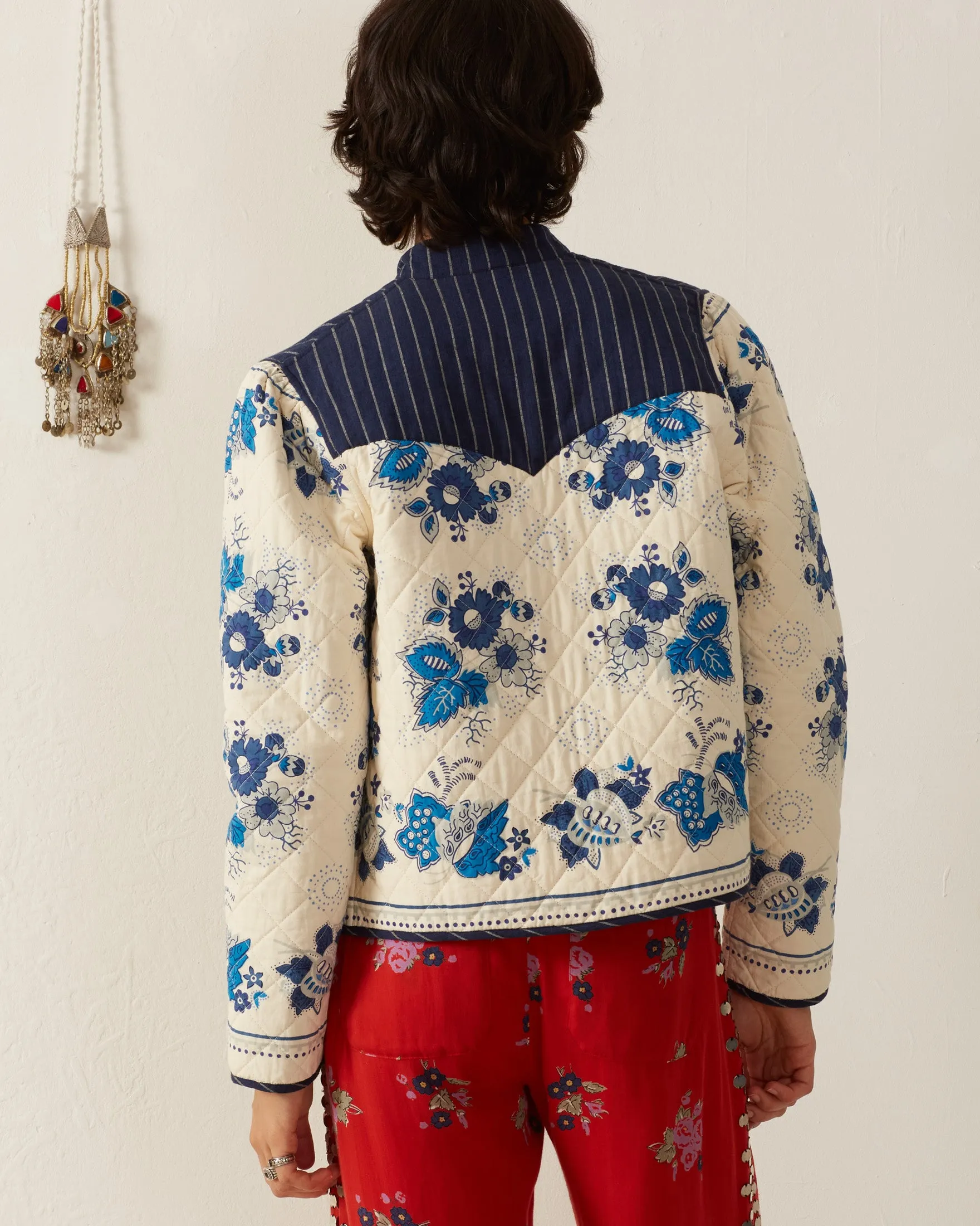 Claude Blue China Panel Jacket sold by Alix of Bohemia product image thumbnail 4