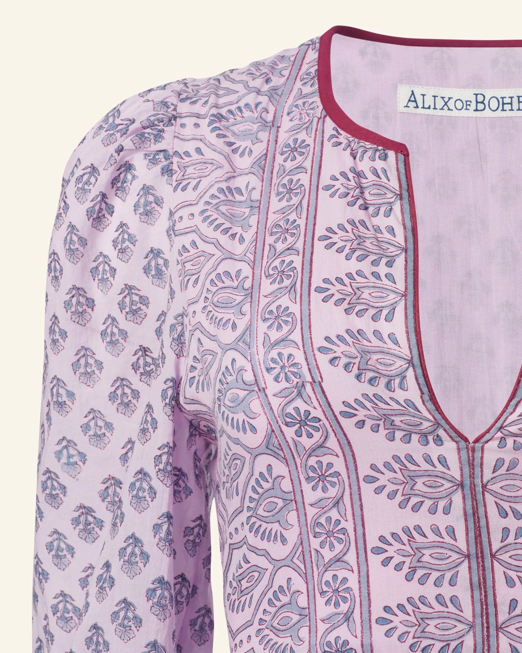 Winifred Lilac Bhutti Dress sold by Alix of Bohemia product image thumbnail 5