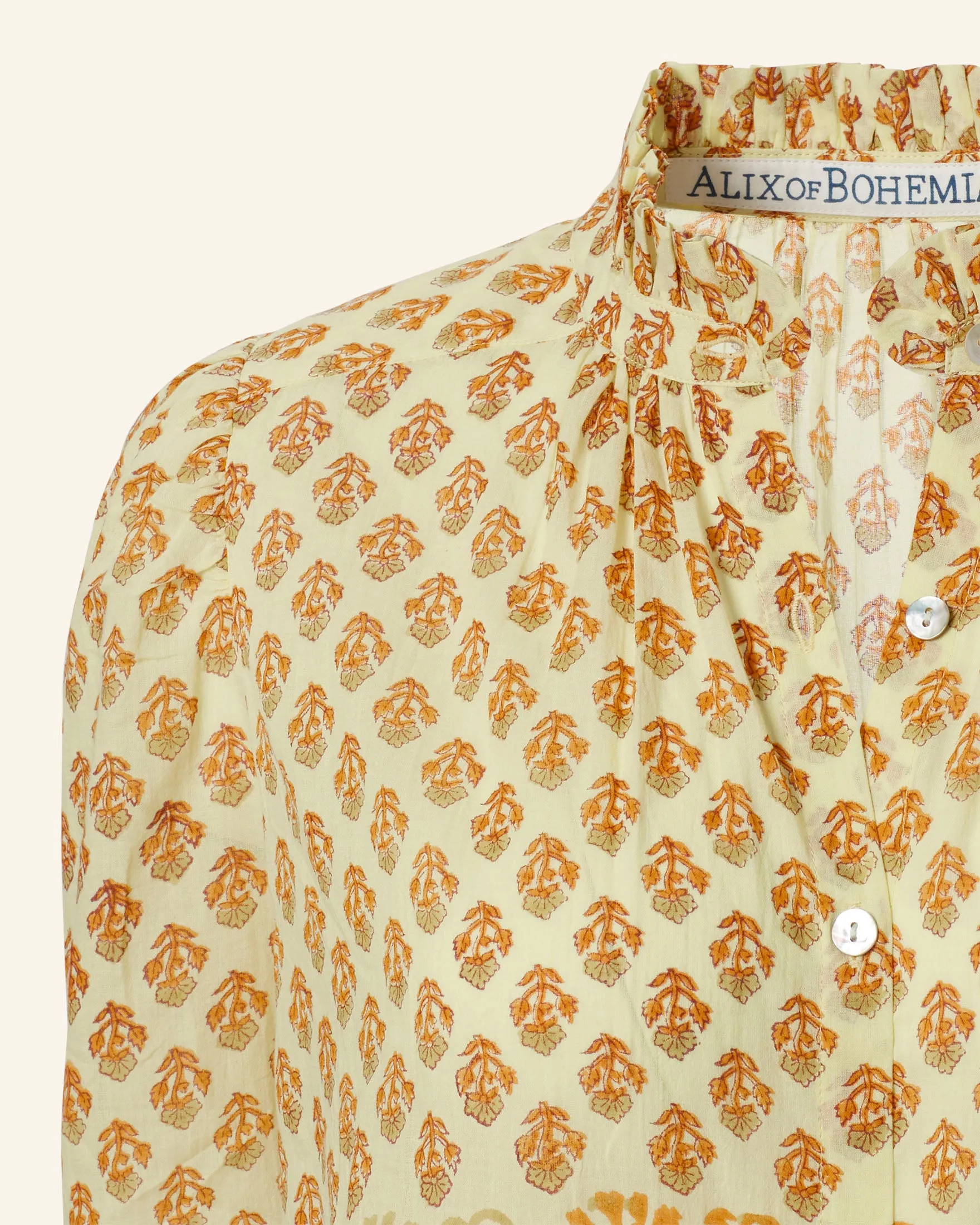 Winnie Saffron Bhutti Shirt sold by Alix of Bohemia product image thumbnail 3