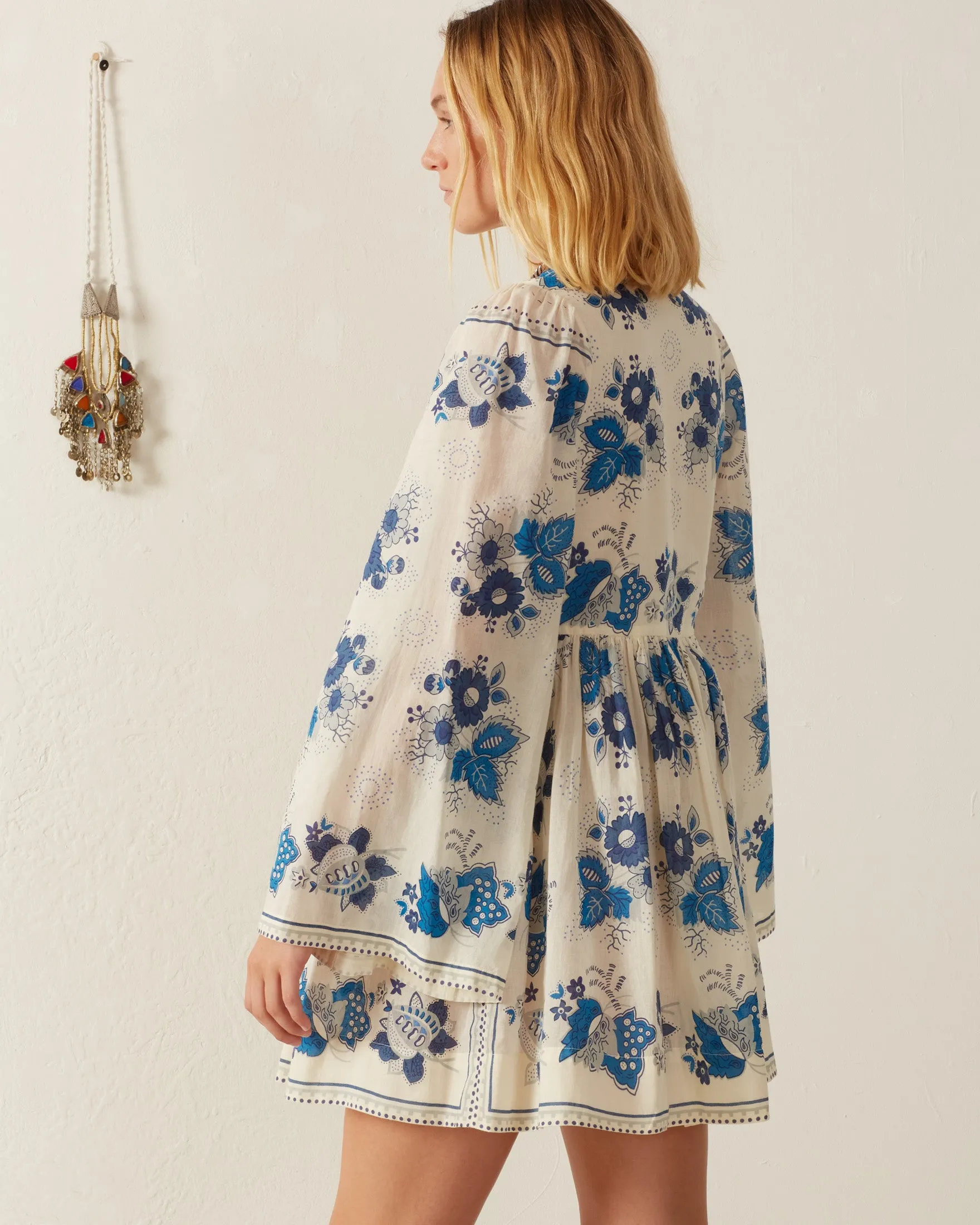 Silvie Blue China Panel Dress sold by Alix of Bohemia product image thumbnail 4